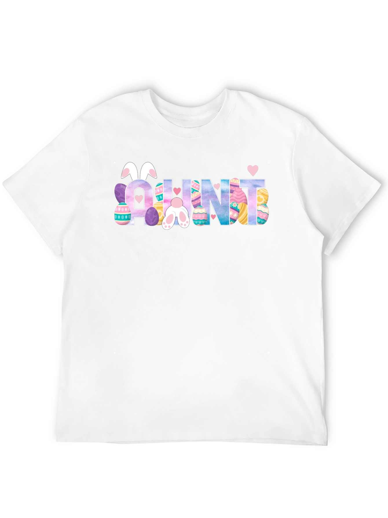 Aunt Easter Bunny T-Shirt Cute Auntie Easter Egg Tee