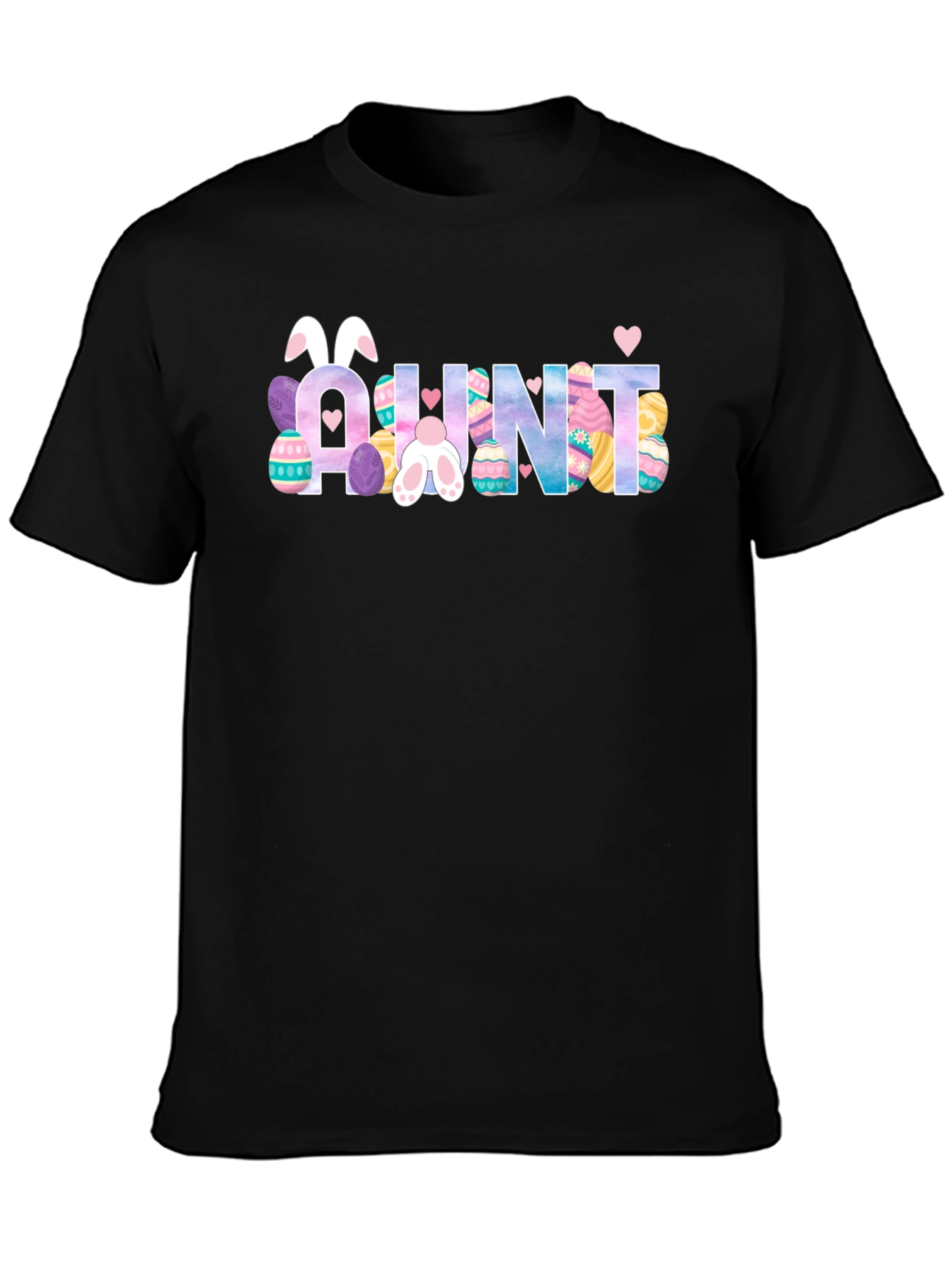 Aunt Easter Bunny T-Shirt Cute Auntie Easter Egg Tee