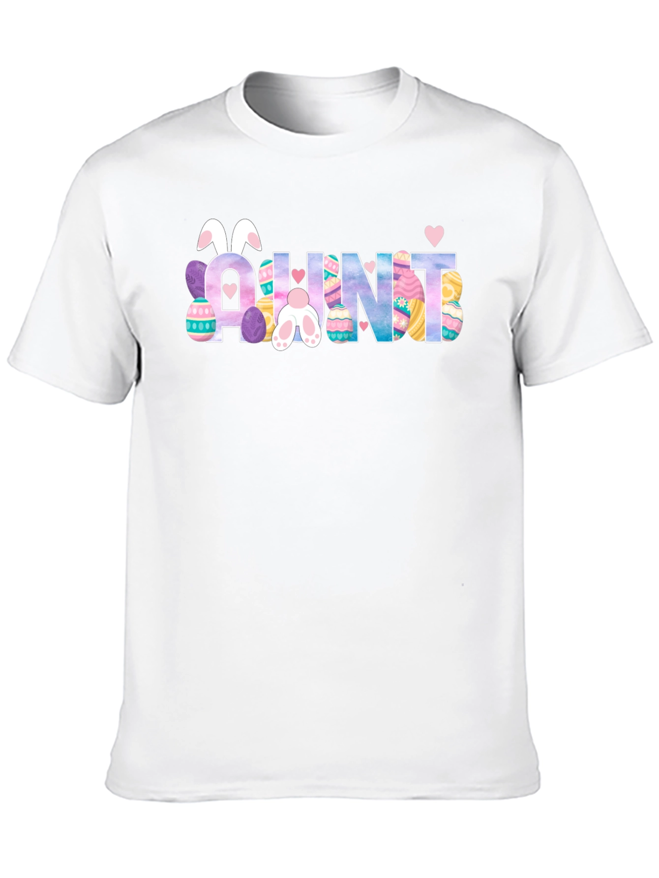 Aunt Easter Bunny T-Shirt Cute Auntie Easter Egg Tee