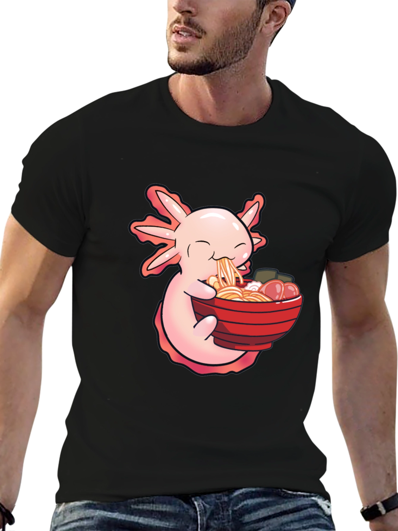 Axolotl Ramen Black T-Shirt