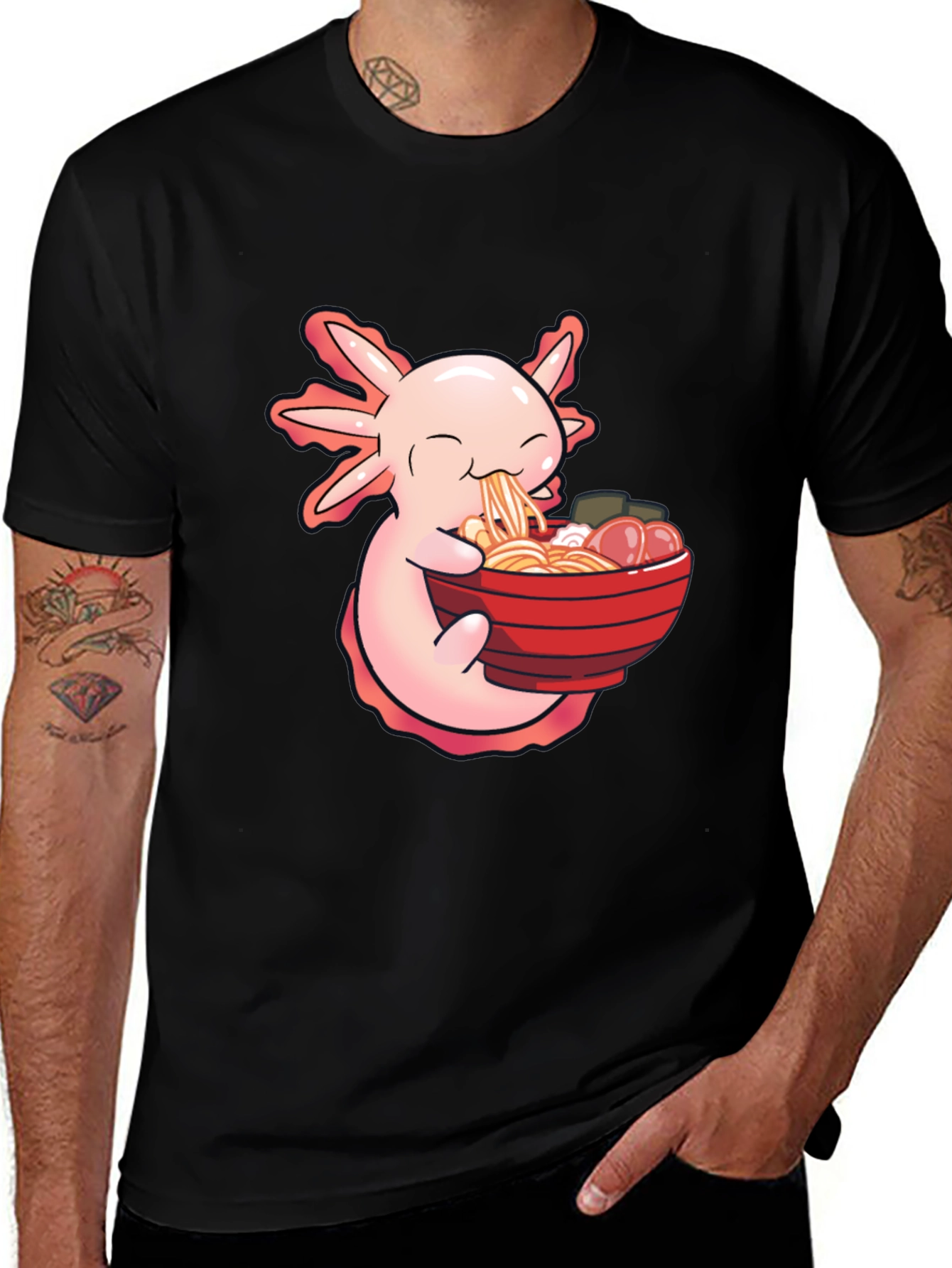 Axolotl Ramen Black T-Shirt