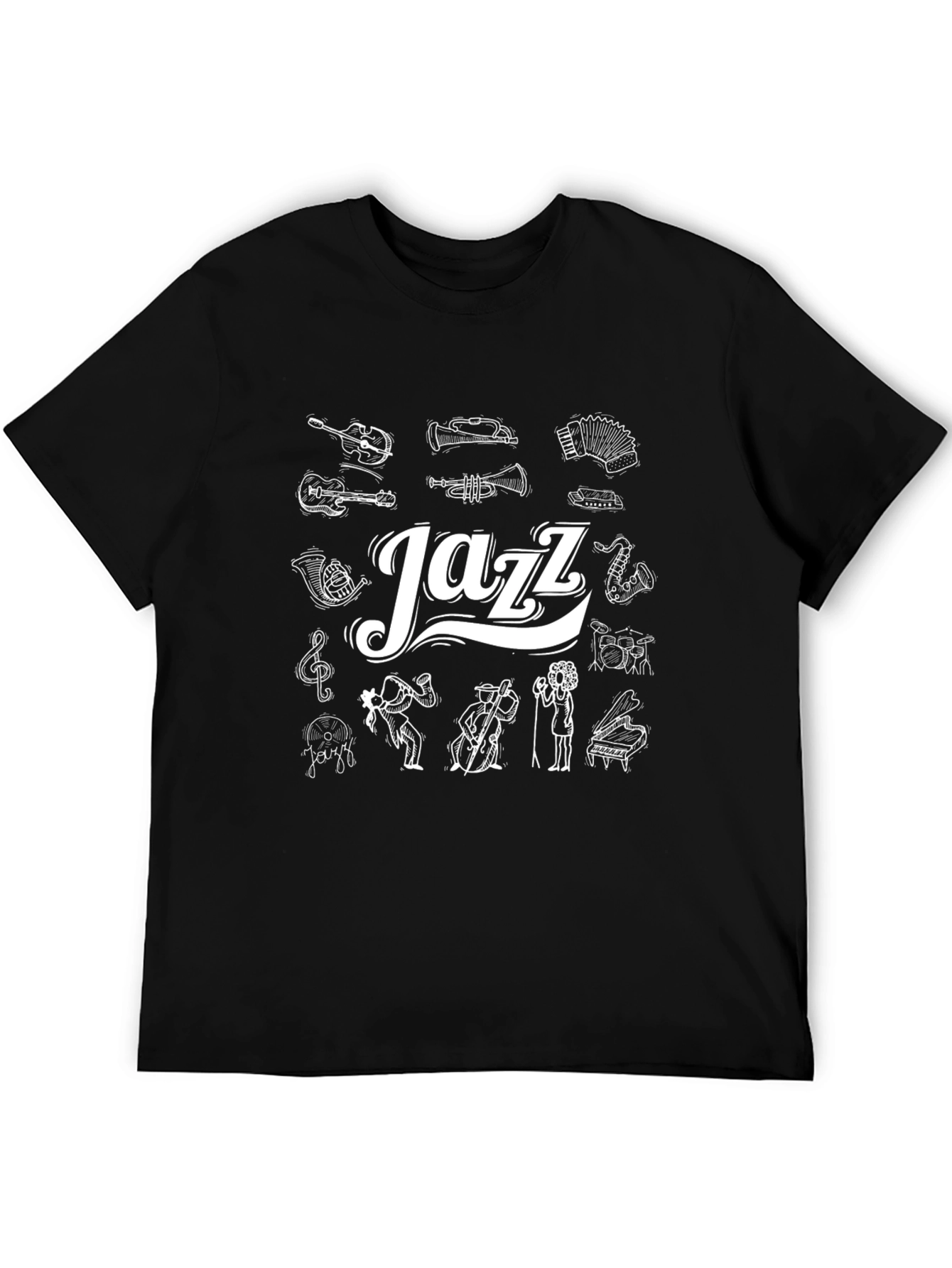 Jazz Music T-Shirt - Musical Instruments Design
