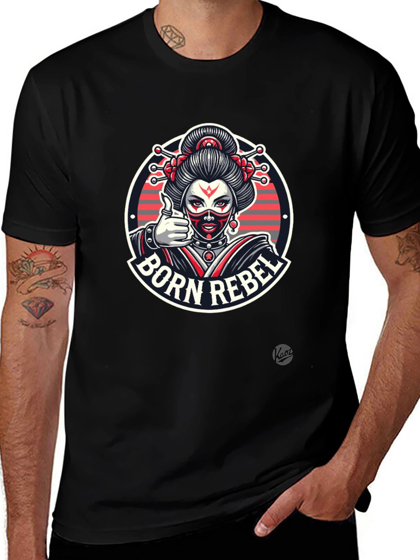 Born Rebel Graphic Tee - Black Unisex T-Shirt