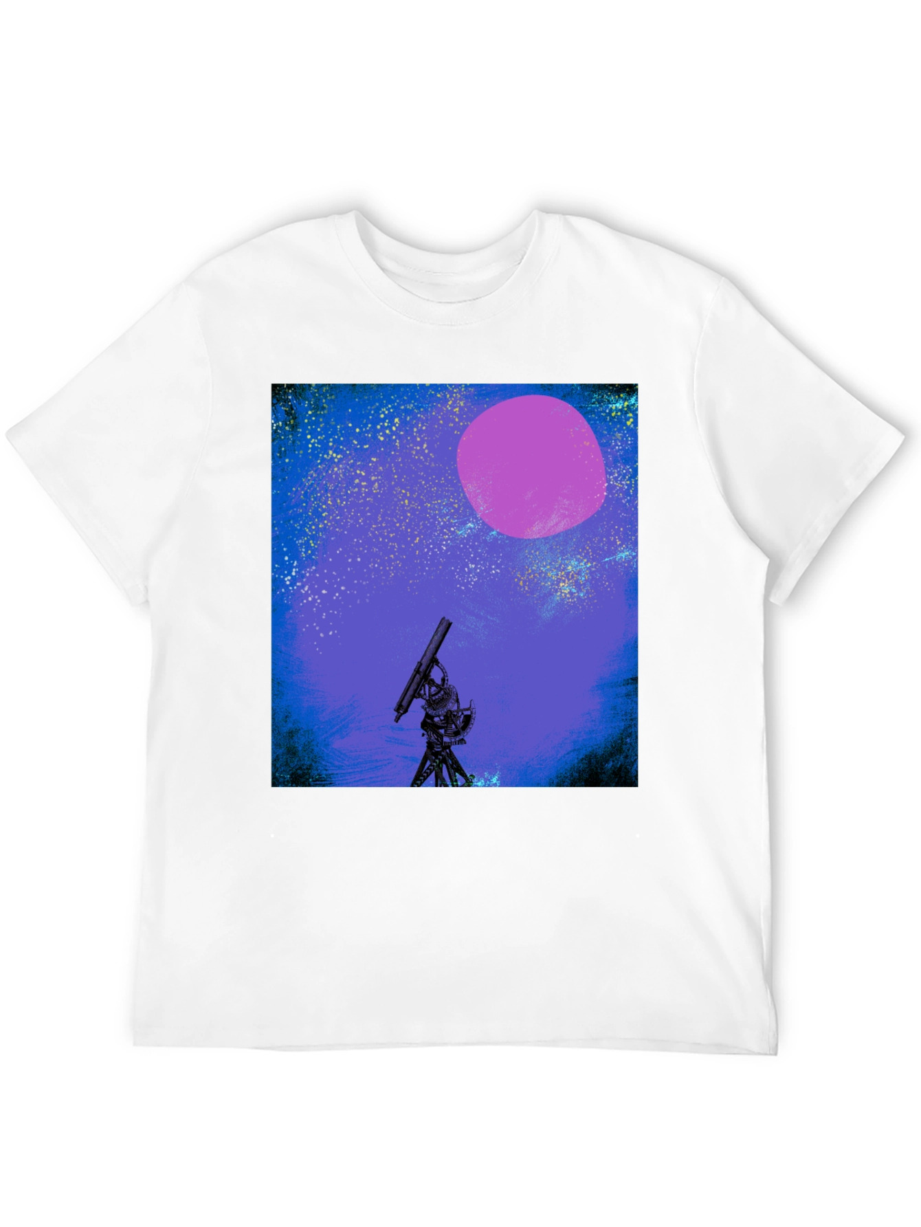 Space Telescope Graphic Tee - Night Sky Design