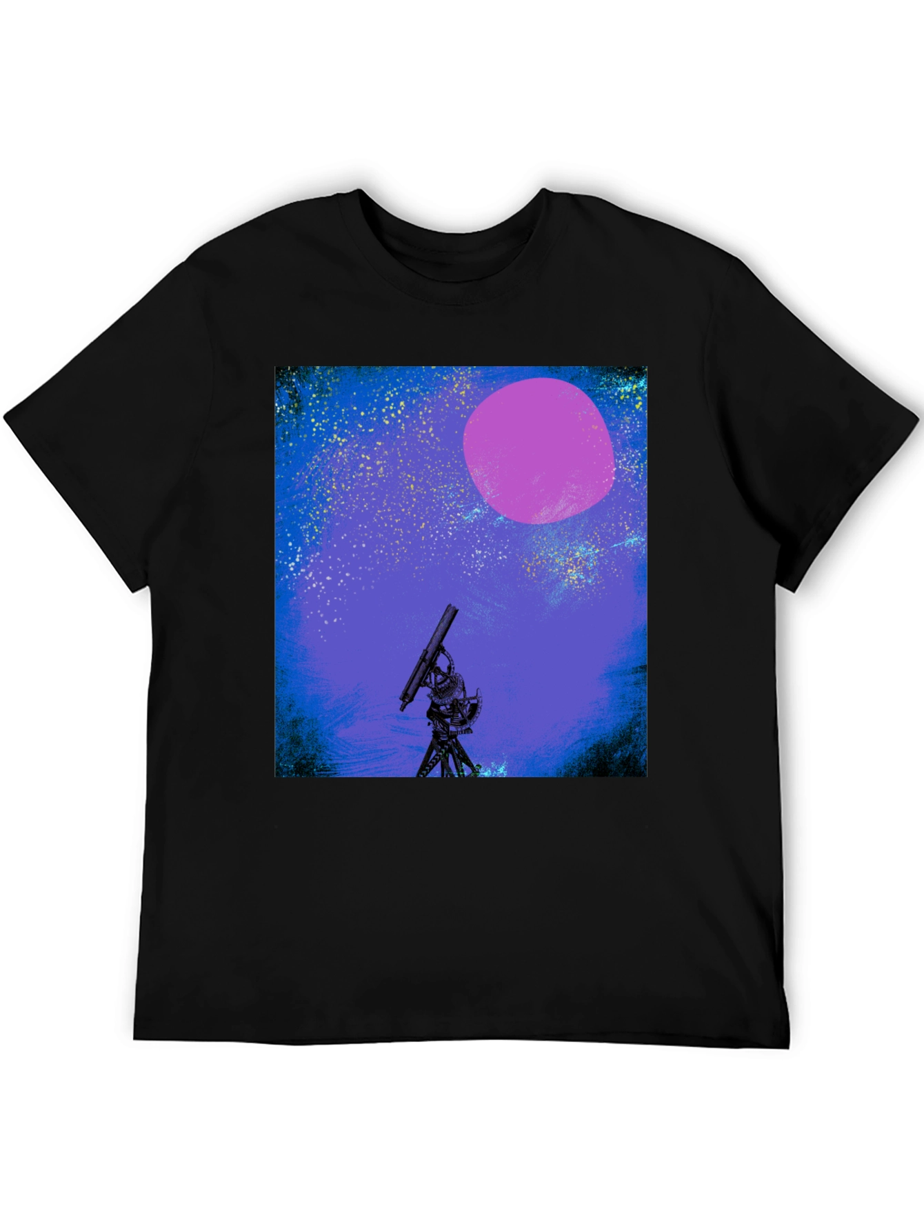 Space Telescope Graphic Tee - Night Sky Design