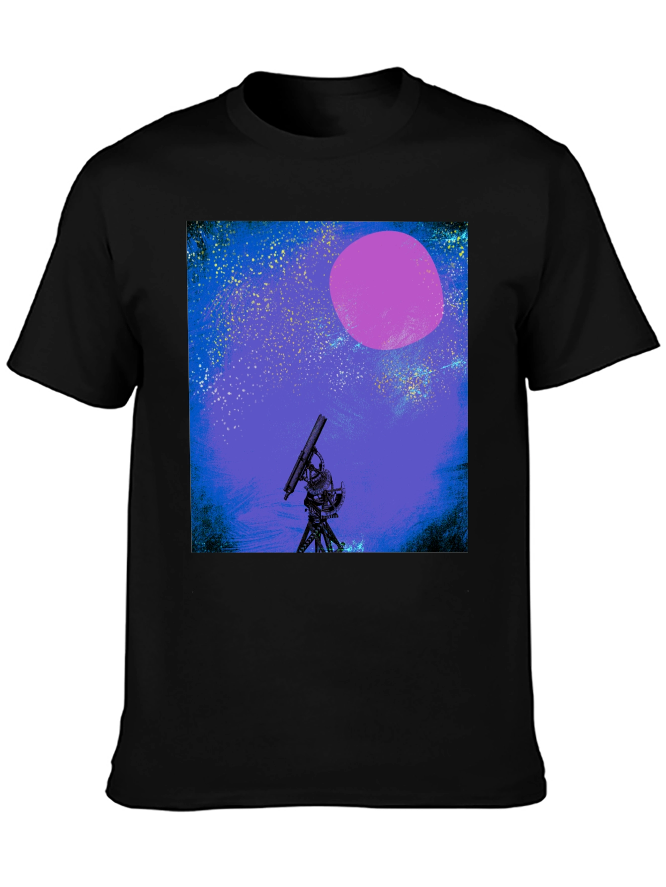 Space Telescope Graphic Tee - Night Sky Design