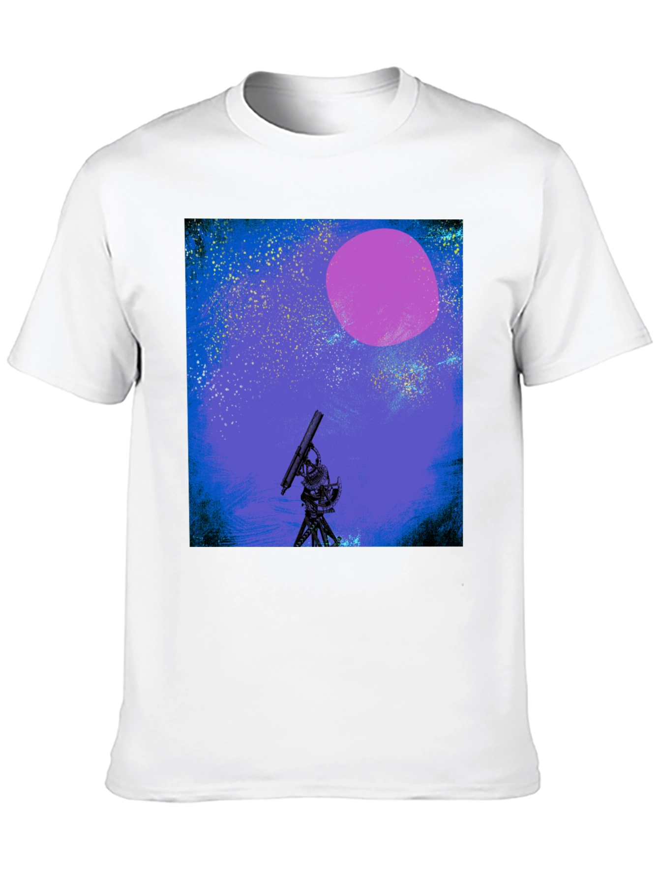 Space Telescope Graphic Tee - Night Sky Design
