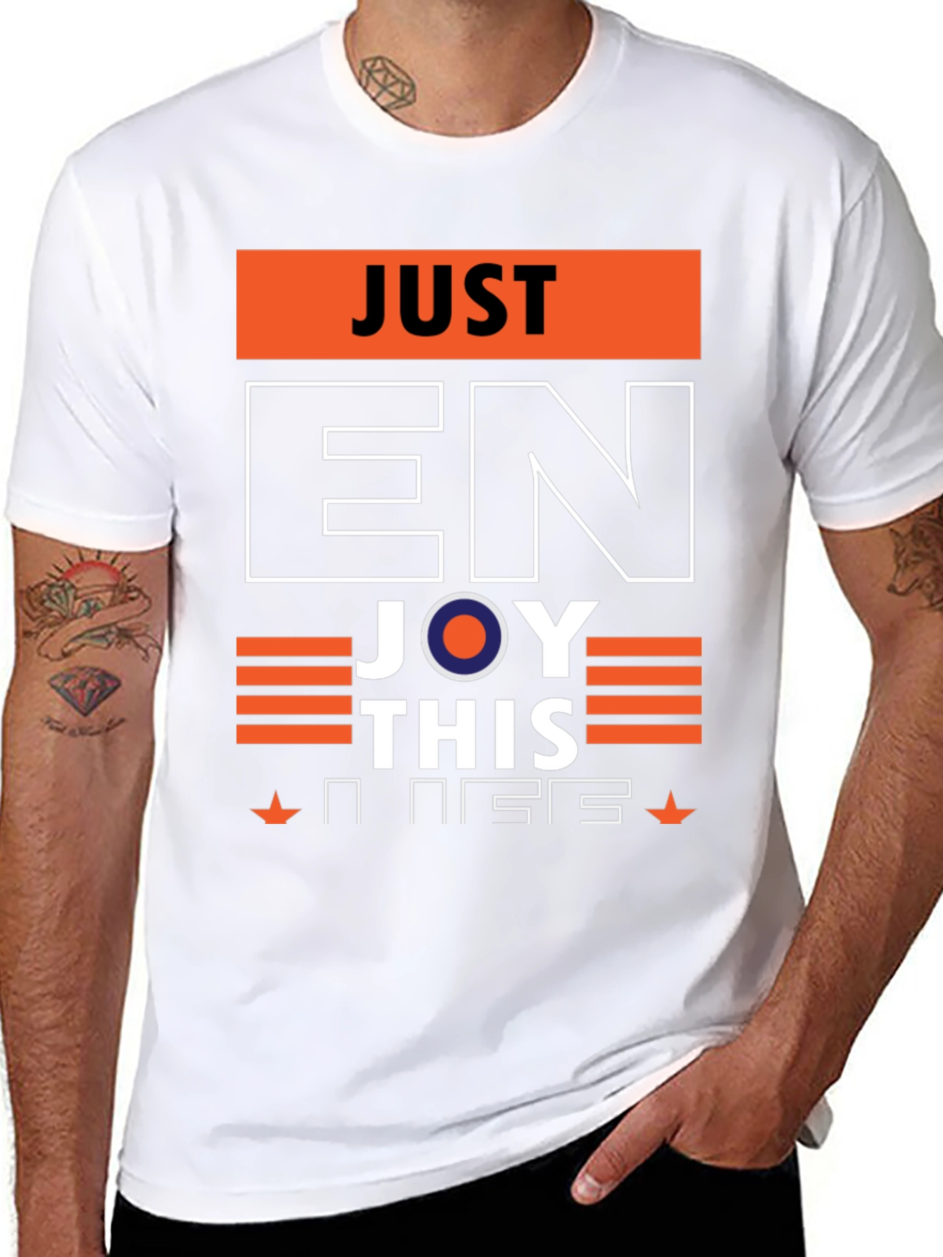 Just Enjoy This Graphic Tee - Stylish Comfort
