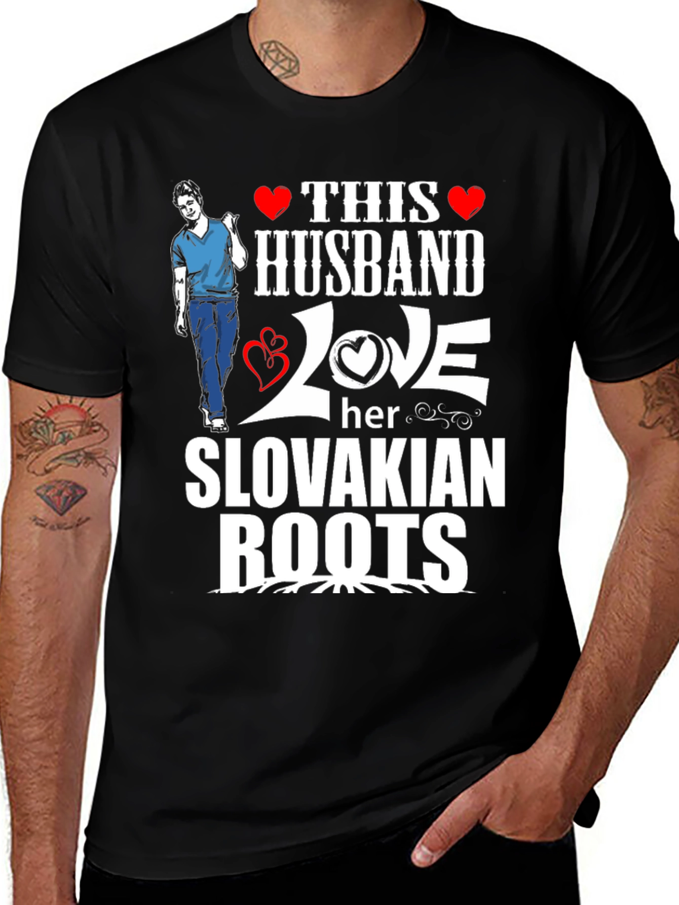 Husband Love Slovakian Roots T-Shirt