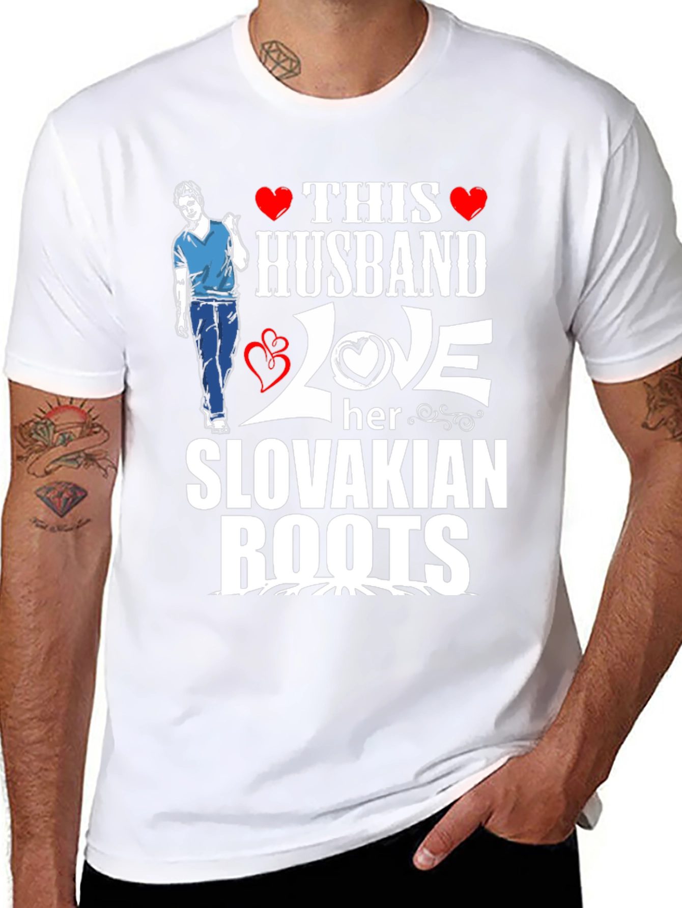 Husband Love Slovakian Roots T-Shirt