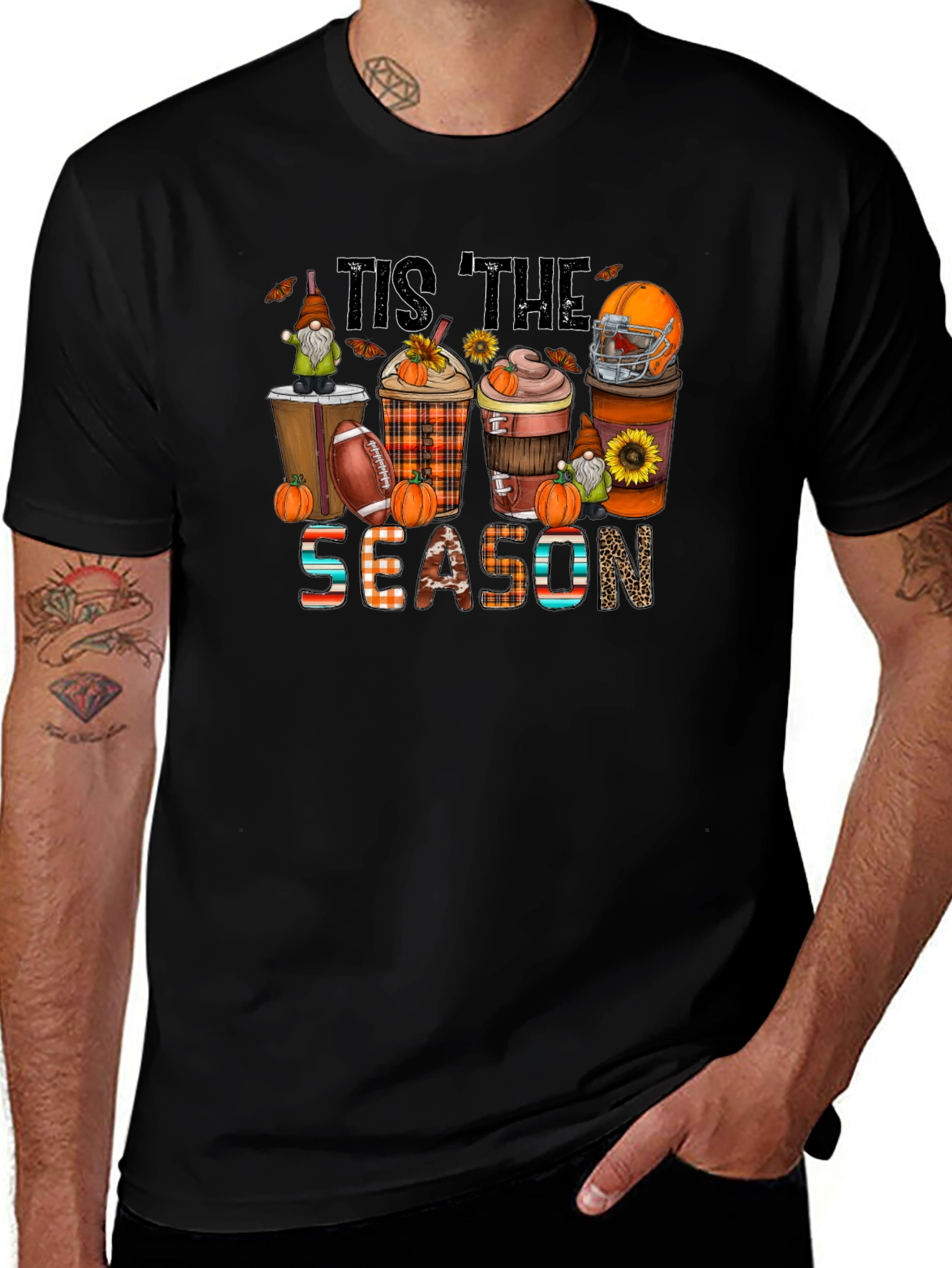 Tis The Season Football & Pumpkin T-Shirt