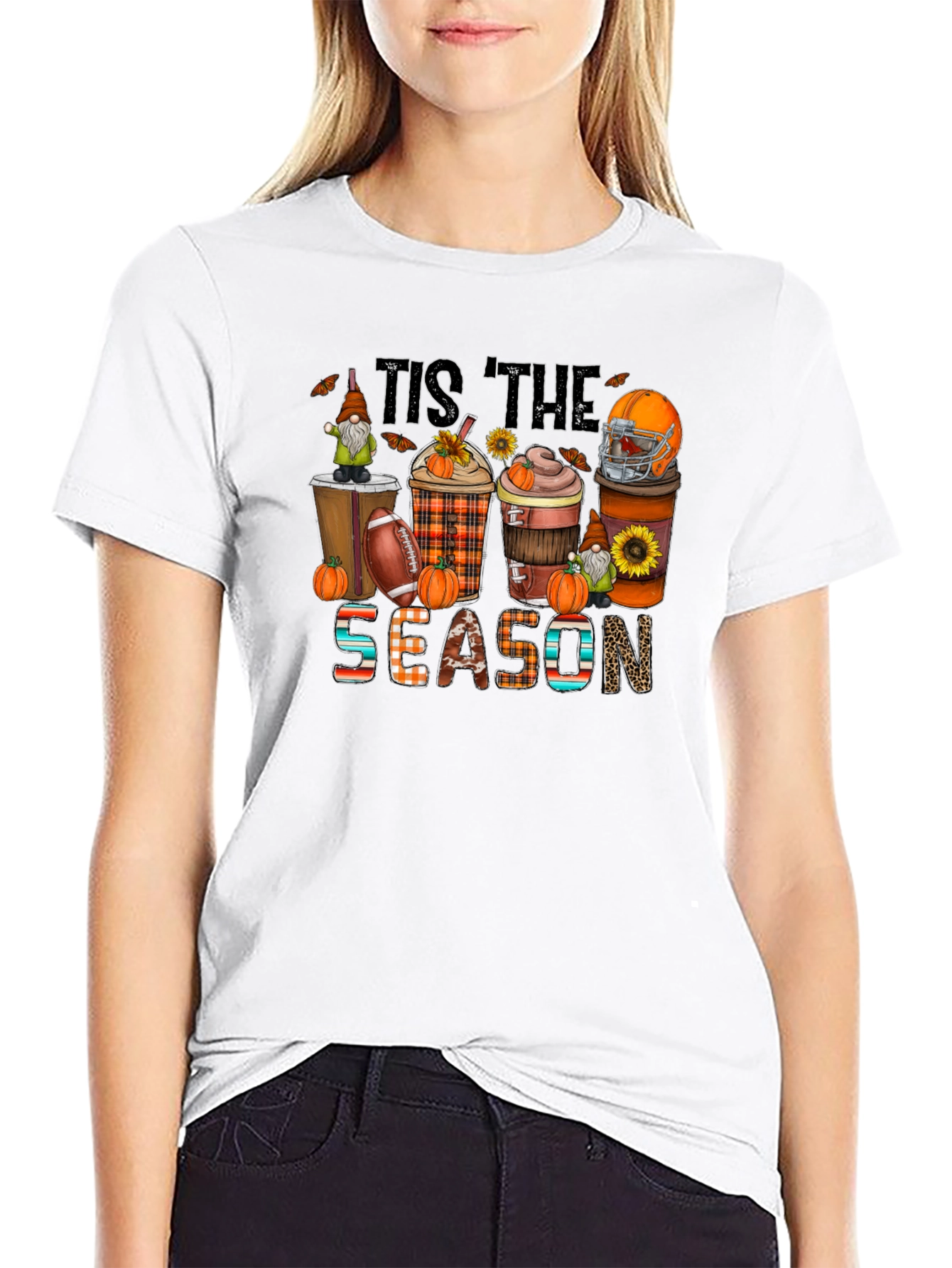 Tis The Season Football & Pumpkin T-Shirt