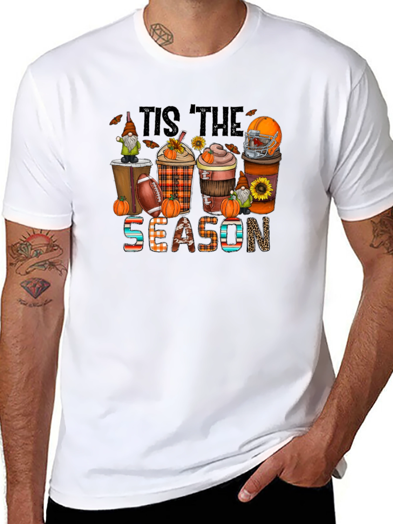 Tis The Season Football & Pumpkin T-Shirt