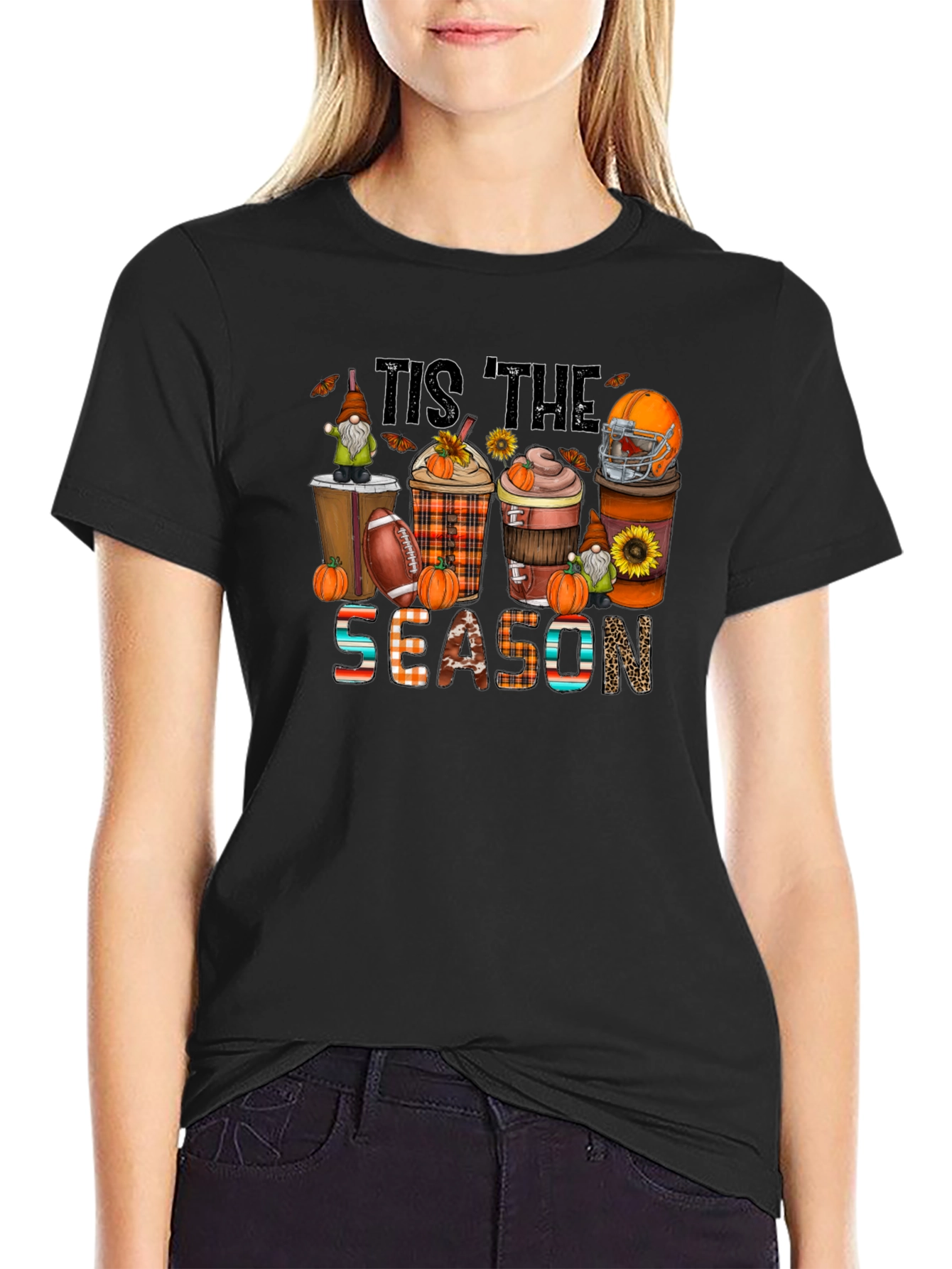 Tis The Season Football & Pumpkin T-Shirt
