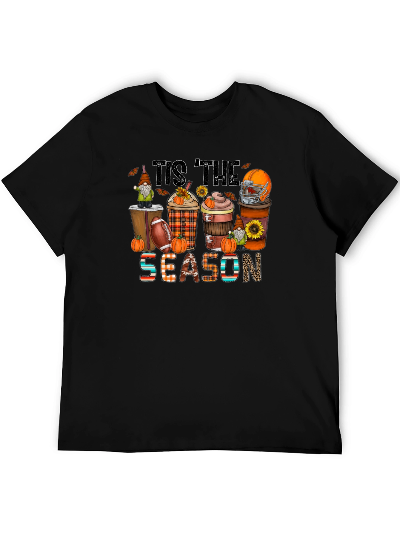 Tis The Season Football & Pumpkin T-Shirt