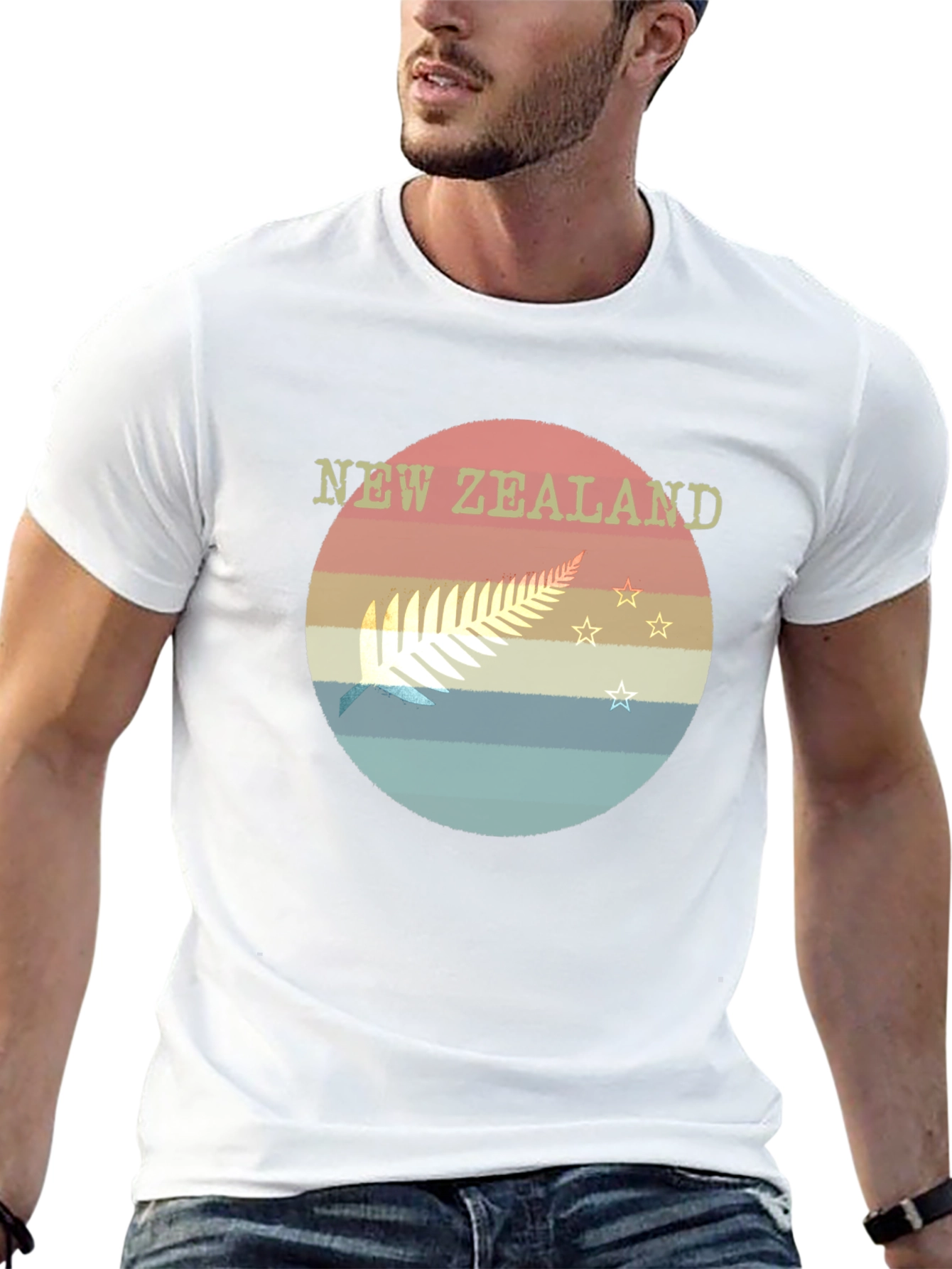 New Zealand Fern Retro T-Shirt