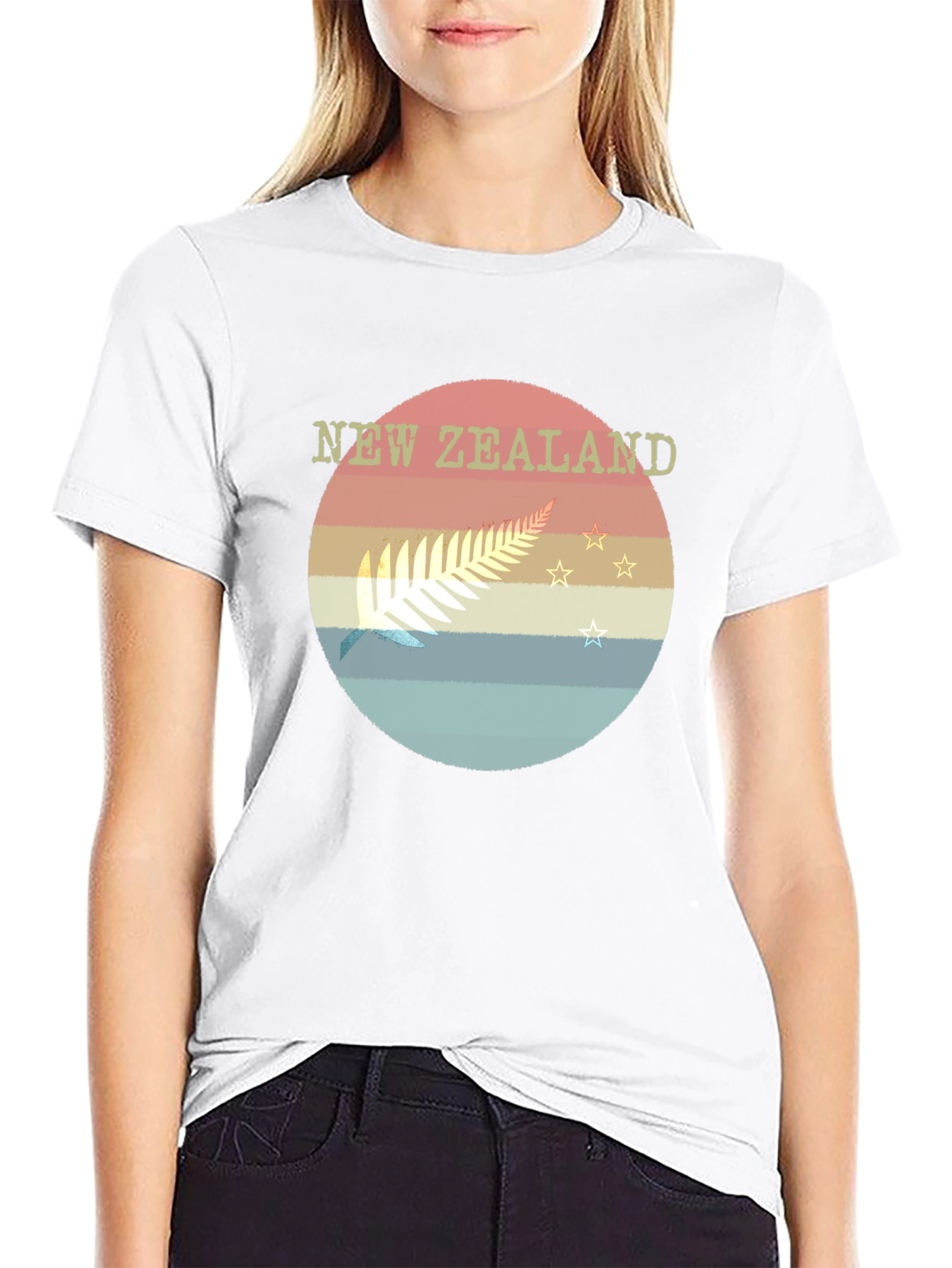 New Zealand Fern Retro T-Shirt