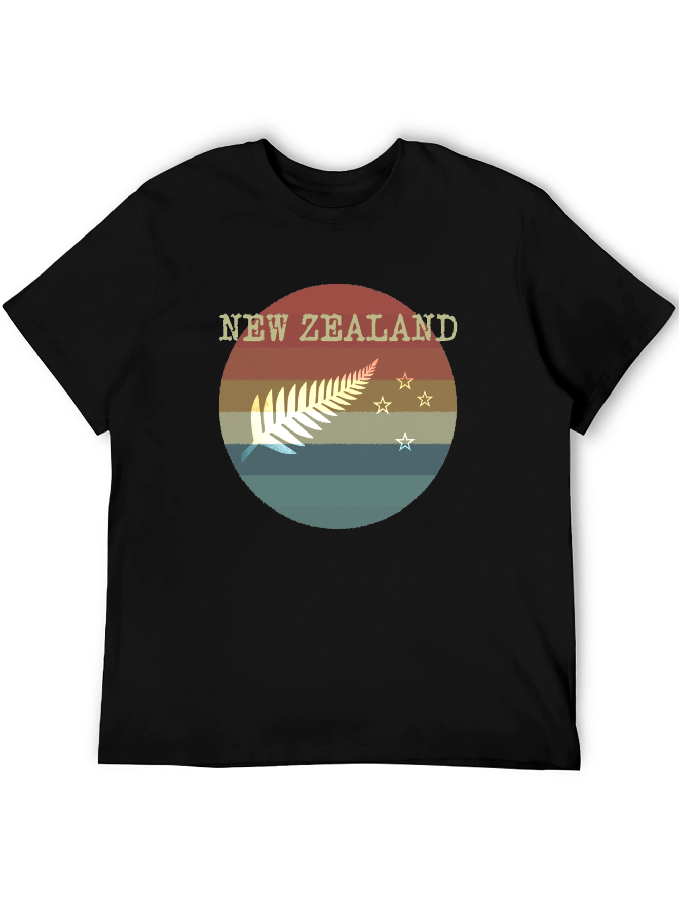 New Zealand Fern Retro T-Shirt