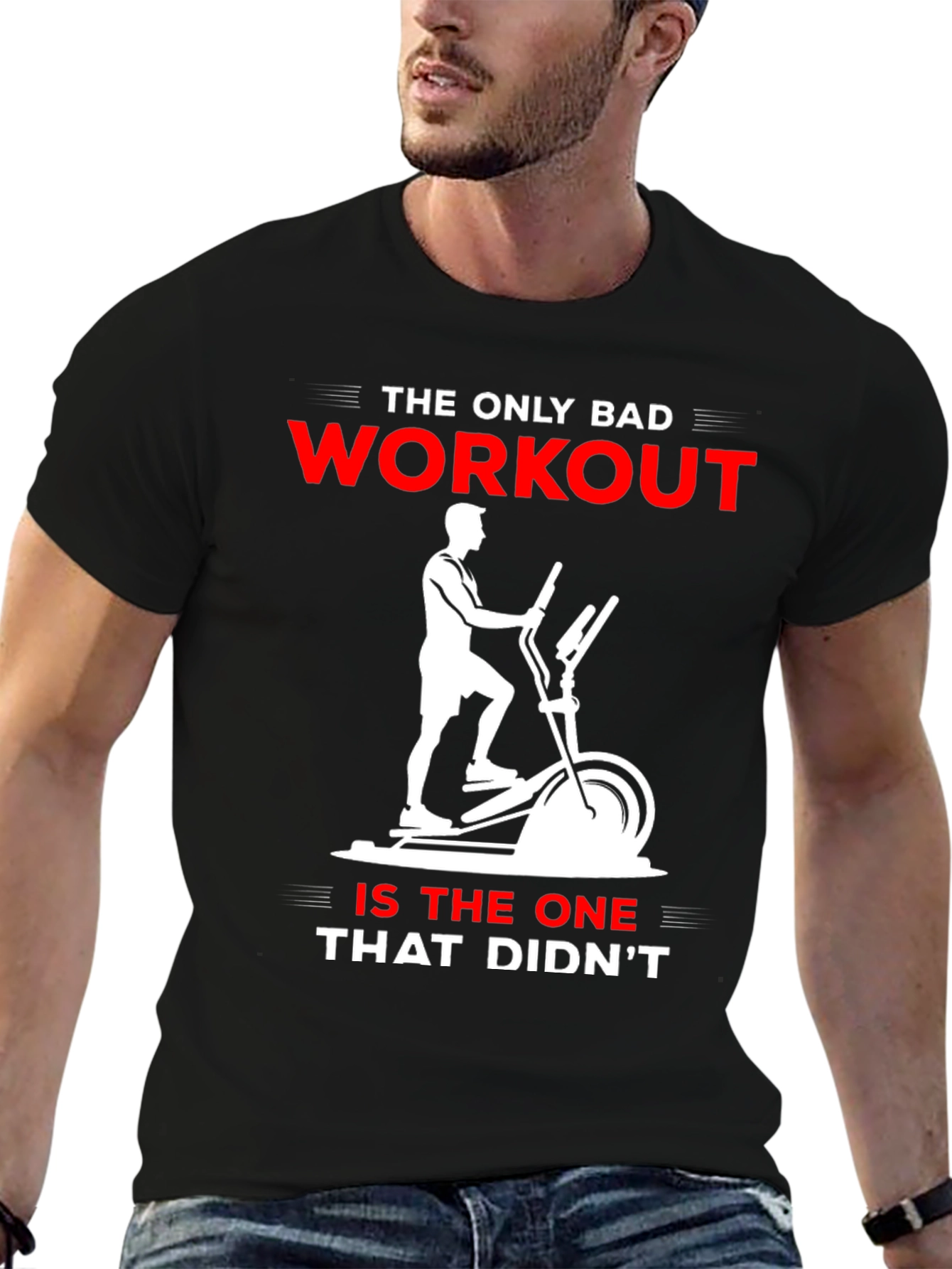 Workout Motivation T-Shirt - Elliptical Design