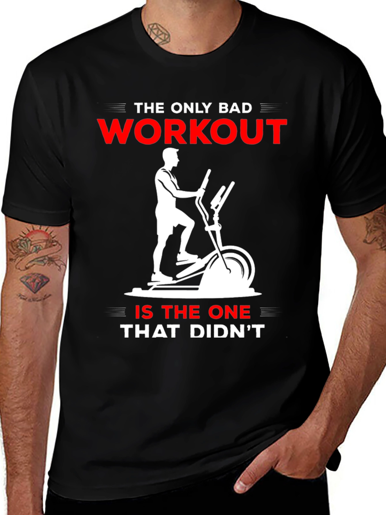 Workout Motivation T-Shirt - Elliptical Design