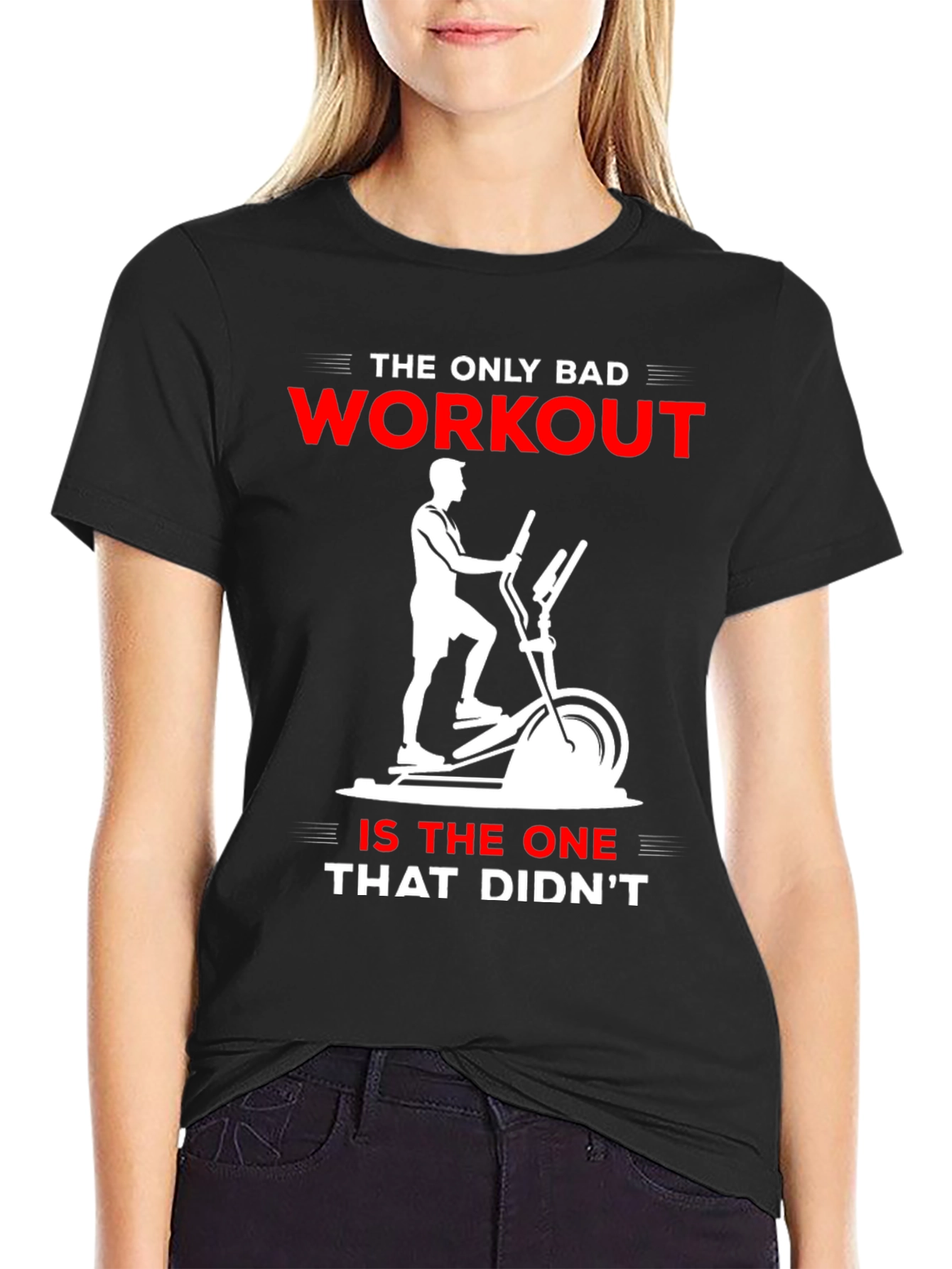 Workout Motivation T-Shirt - Elliptical Design