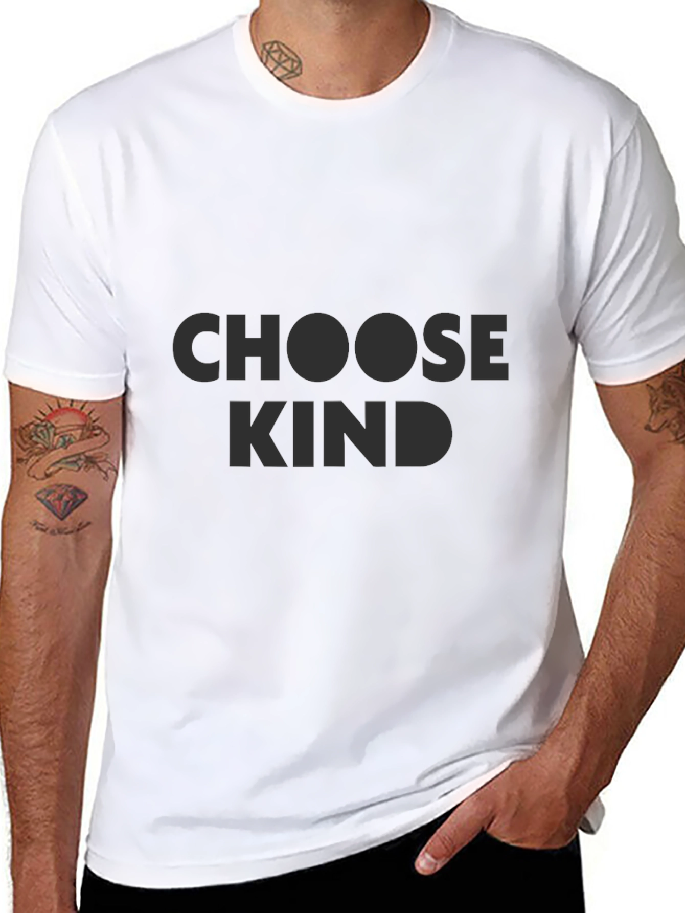 Choose Kind Black T-Shirt - Inspirational Mens Tee