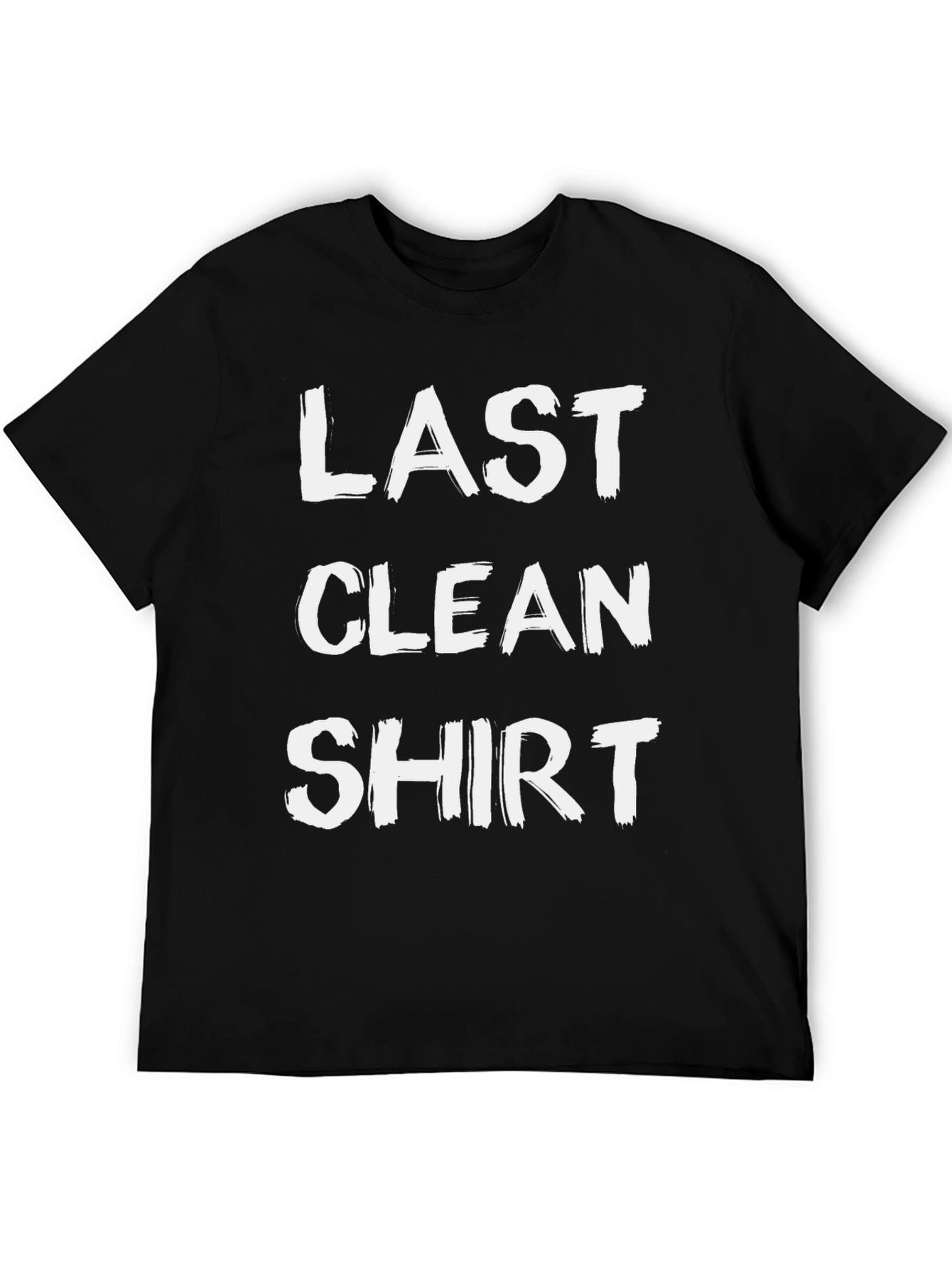 Last Clean Shirt Mens Black Graphic Tee
