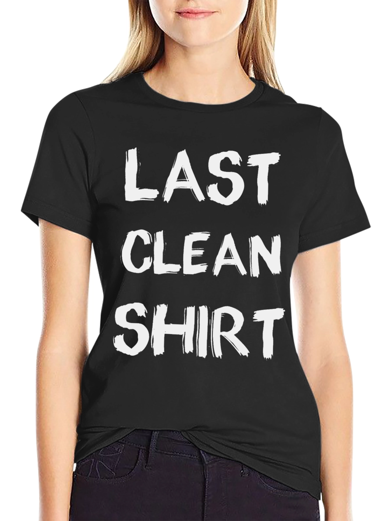 Last Clean Shirt Mens Black Graphic Tee