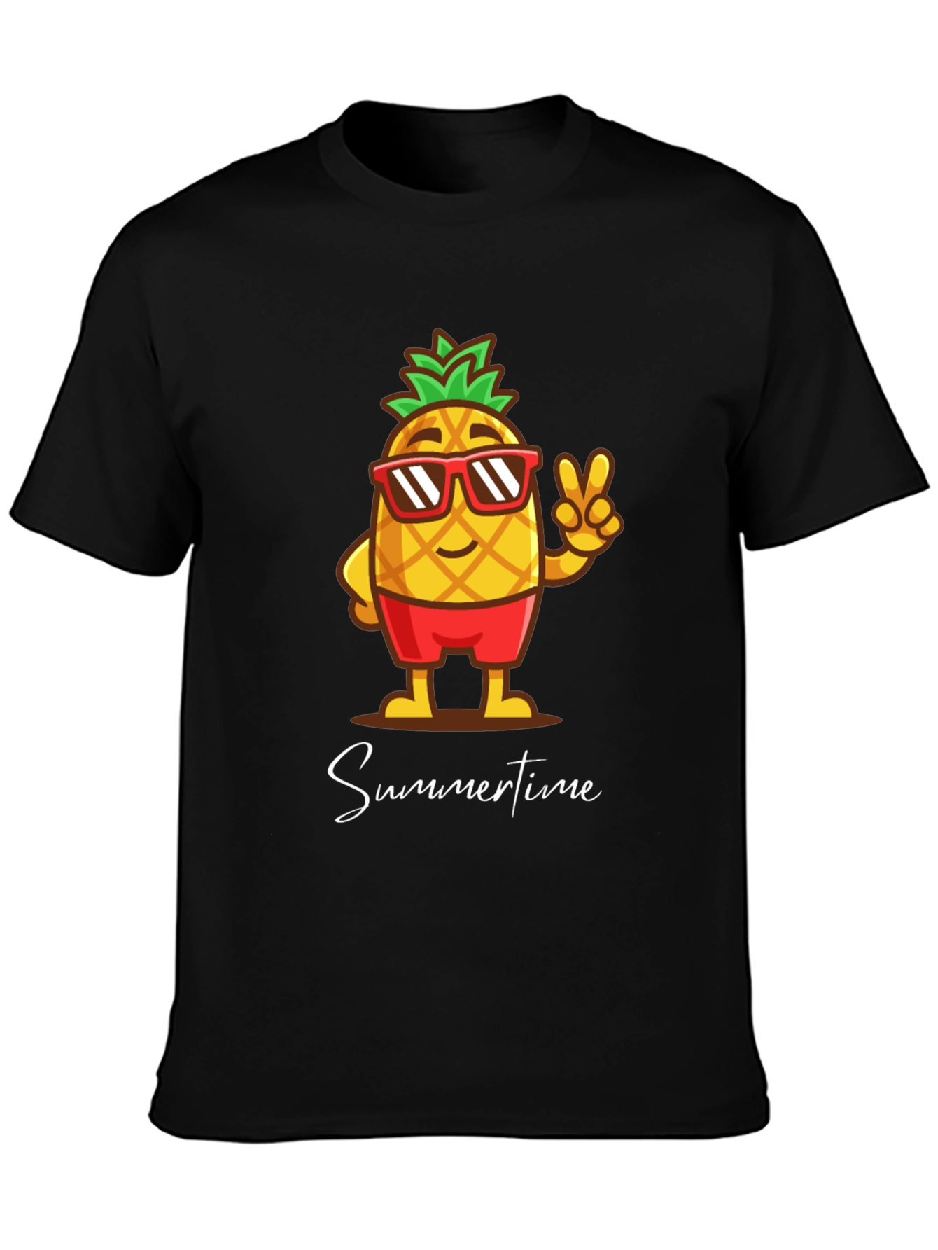 Summertime Pineapple Graphic T-Shirt