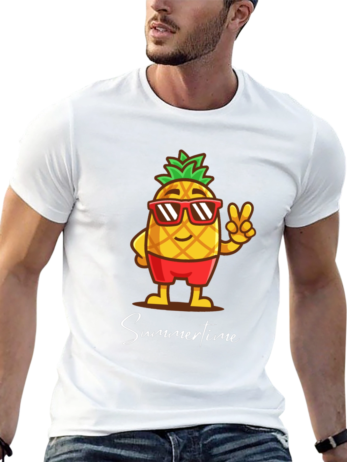 Summertime Pineapple Graphic T-Shirt