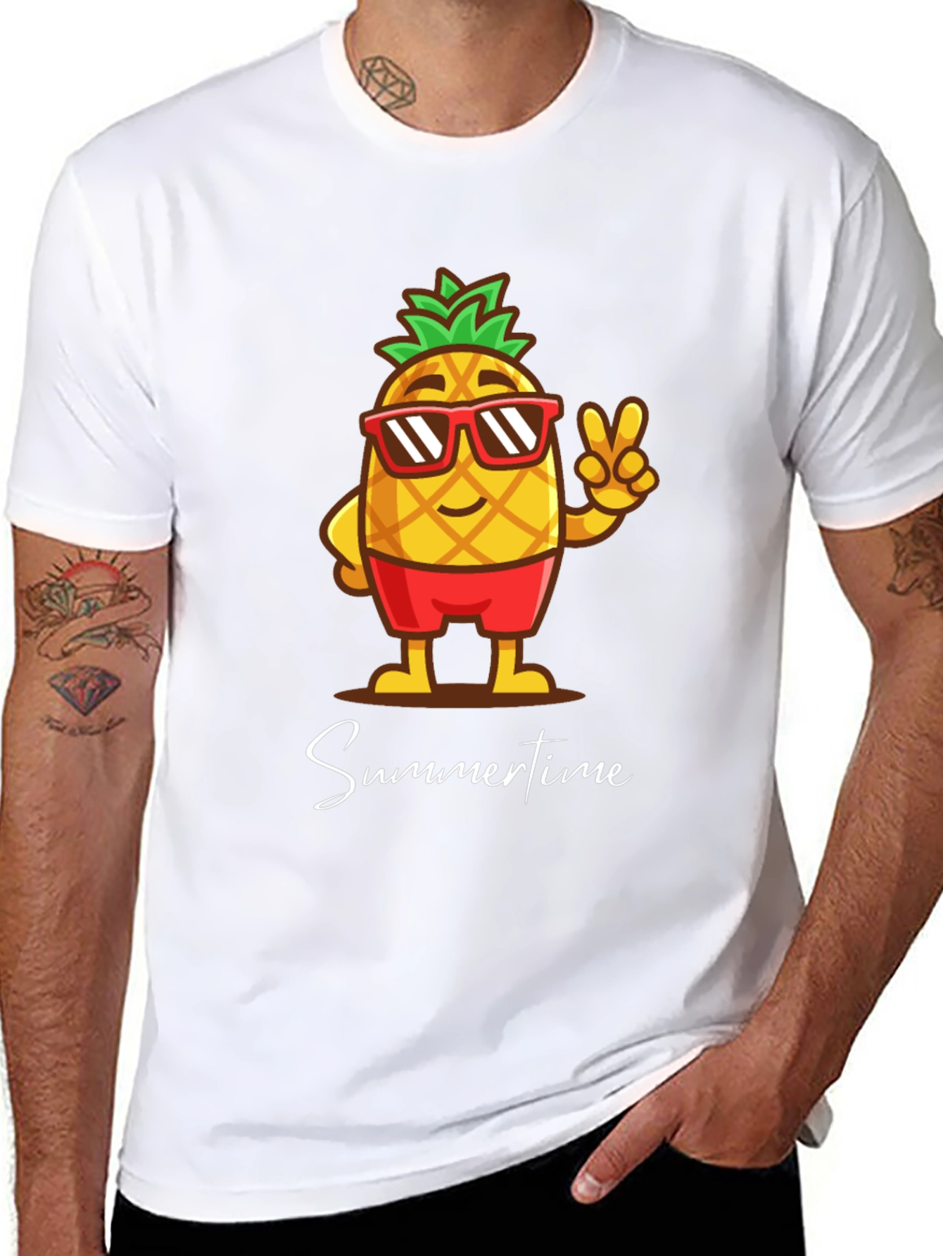 Summertime Pineapple Graphic T-Shirt