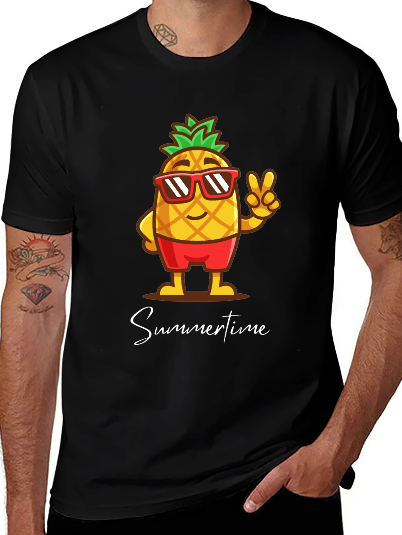 Summertime Pineapple Graphic T-Shirt