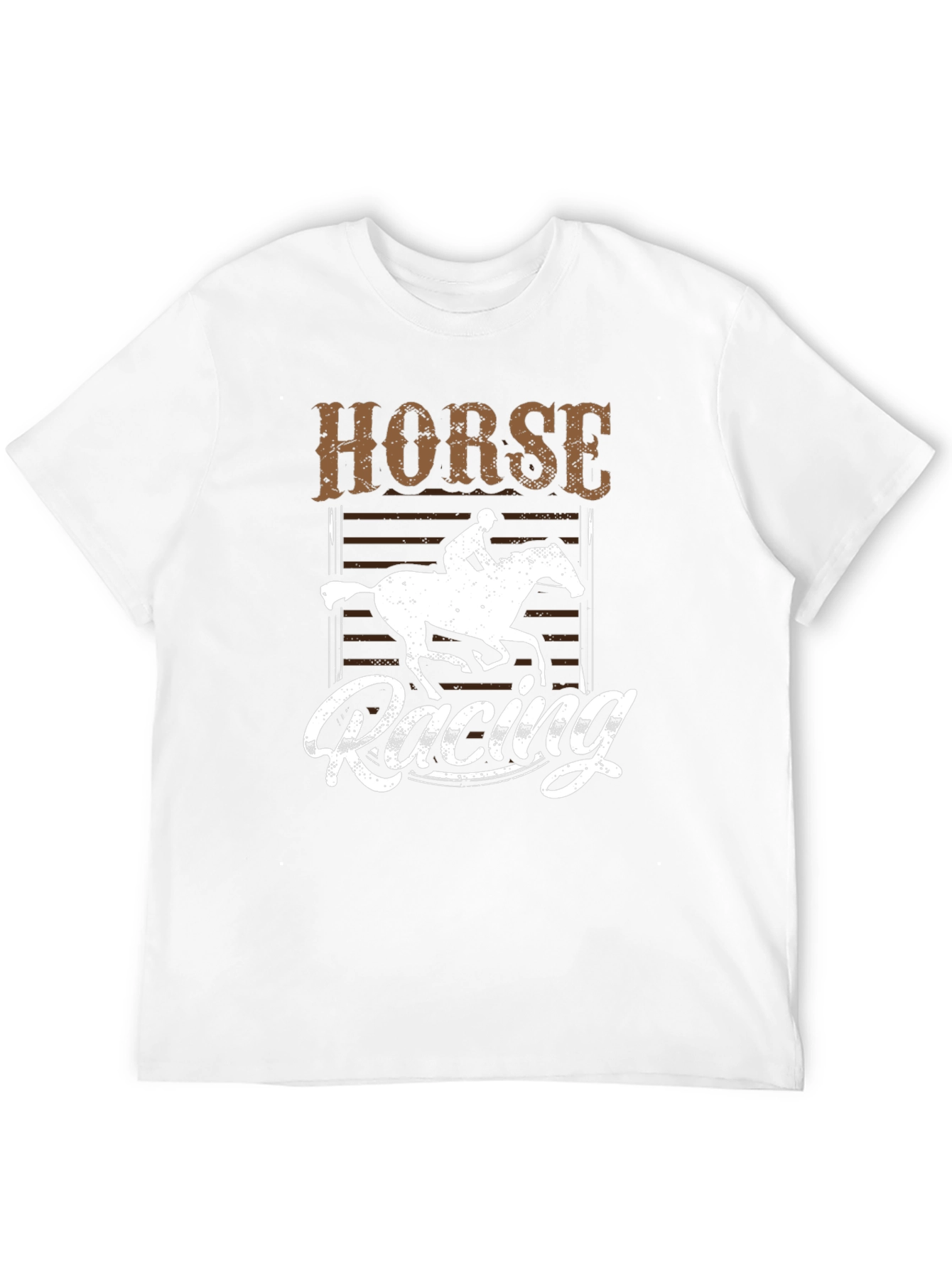 Horse Racing Graphic Tee - Unisex Black T-Shirt