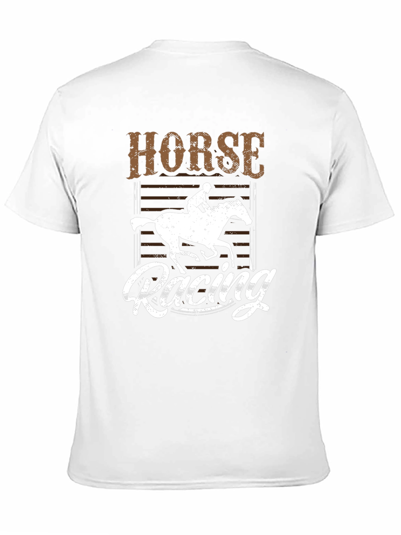 Horse Racing Graphic Tee - Unisex Black T-Shirt