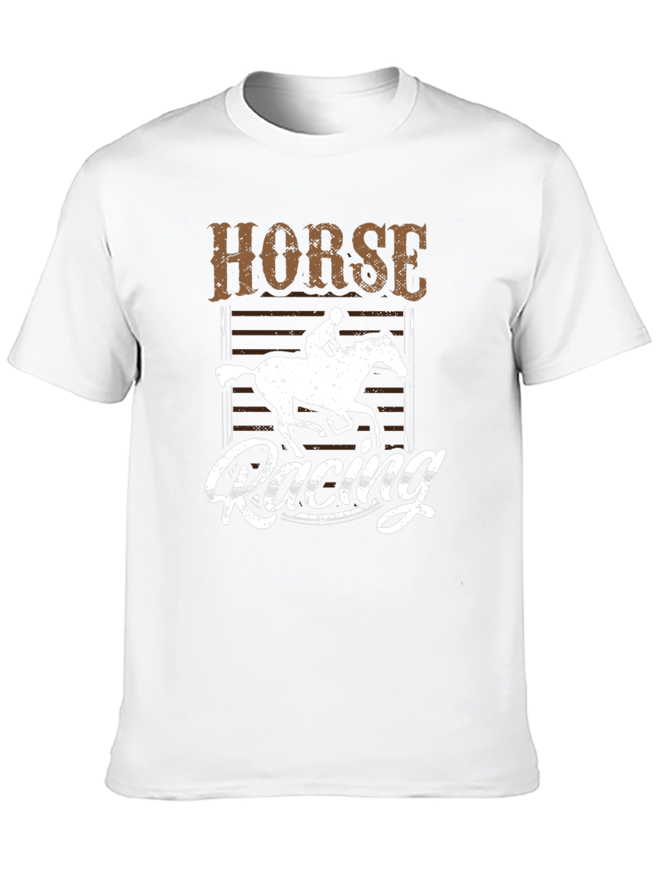 Horse Racing Graphic Tee - Unisex Black T-Shirt