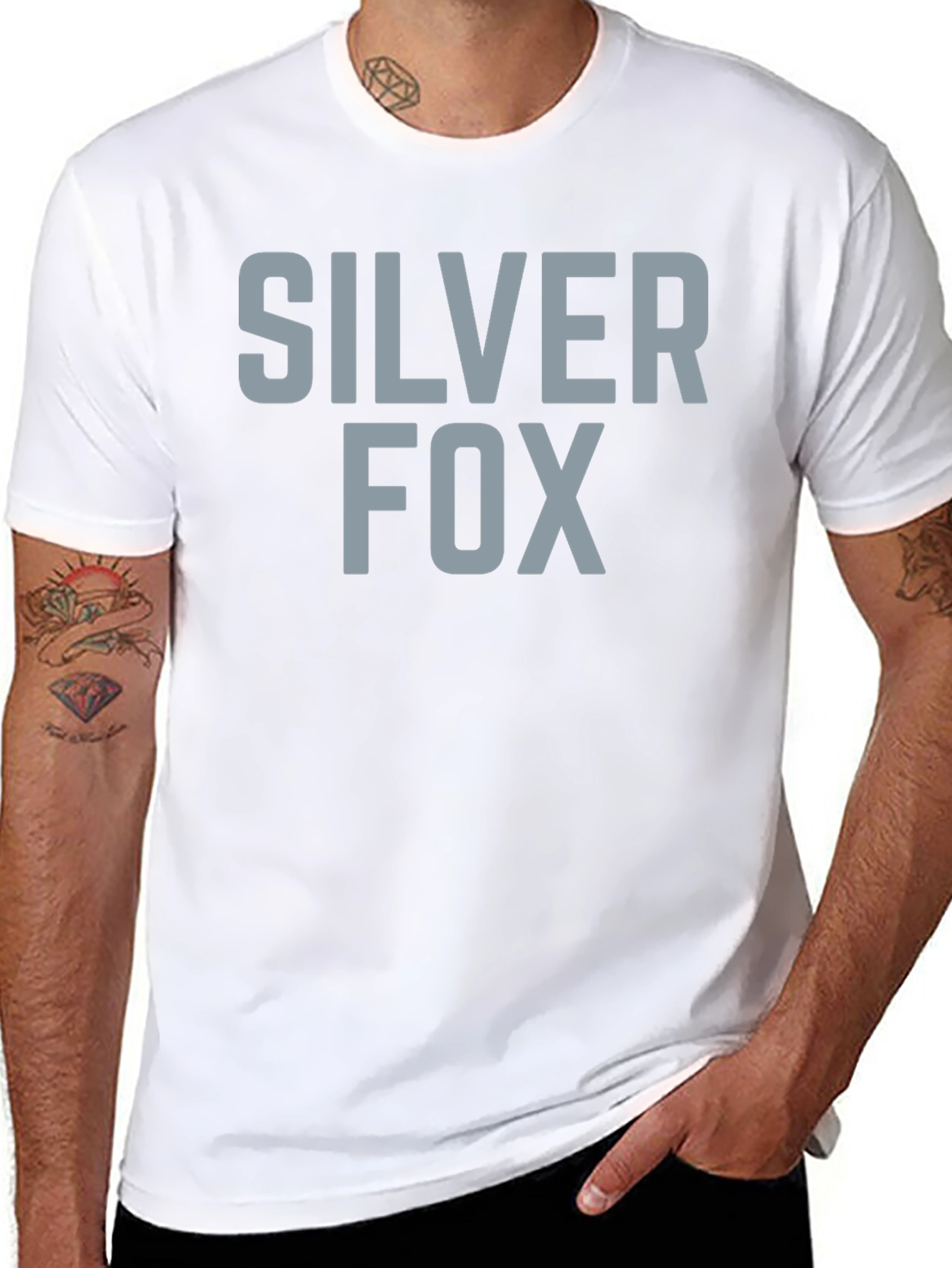 Silver Fox Graphic Tee - Black