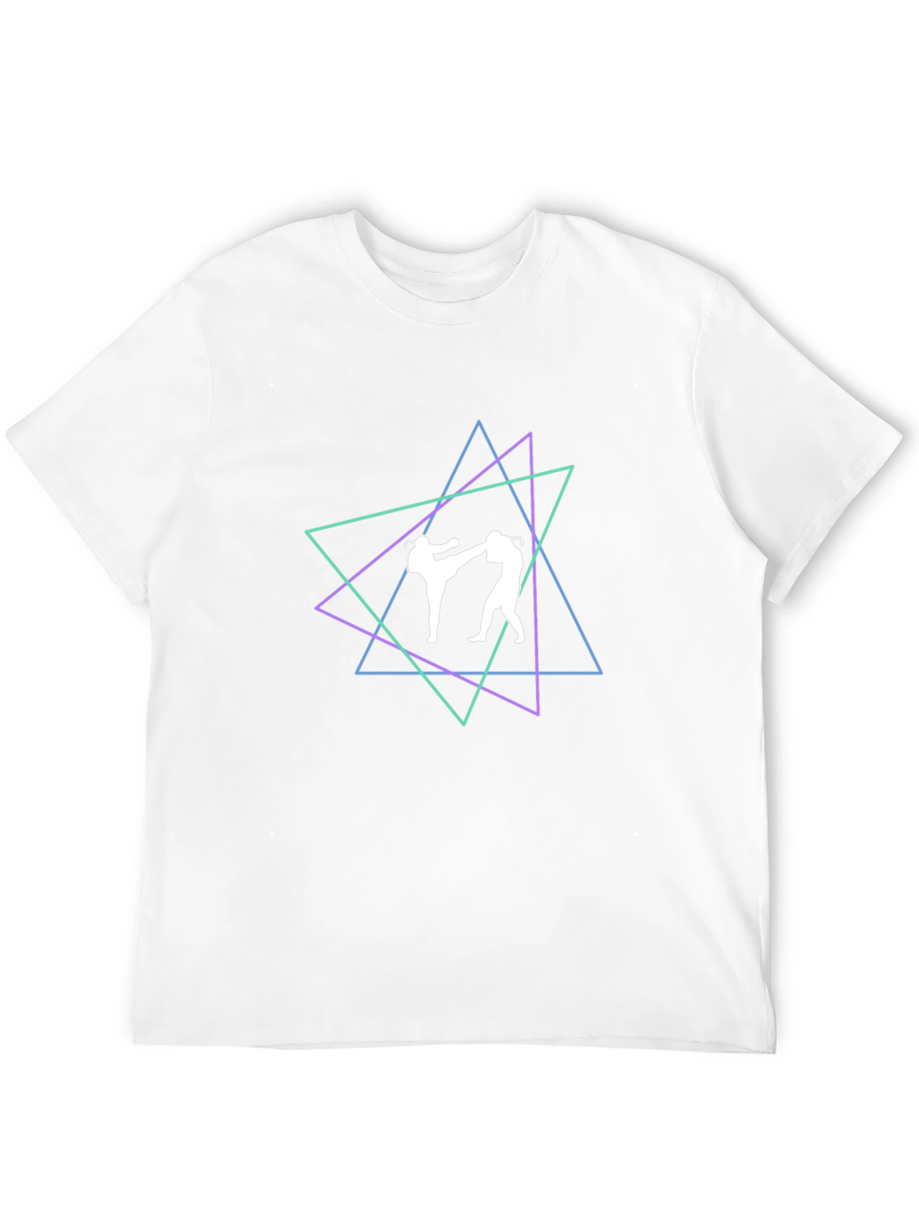Geometric Martial Arts Graphic T-Shirt