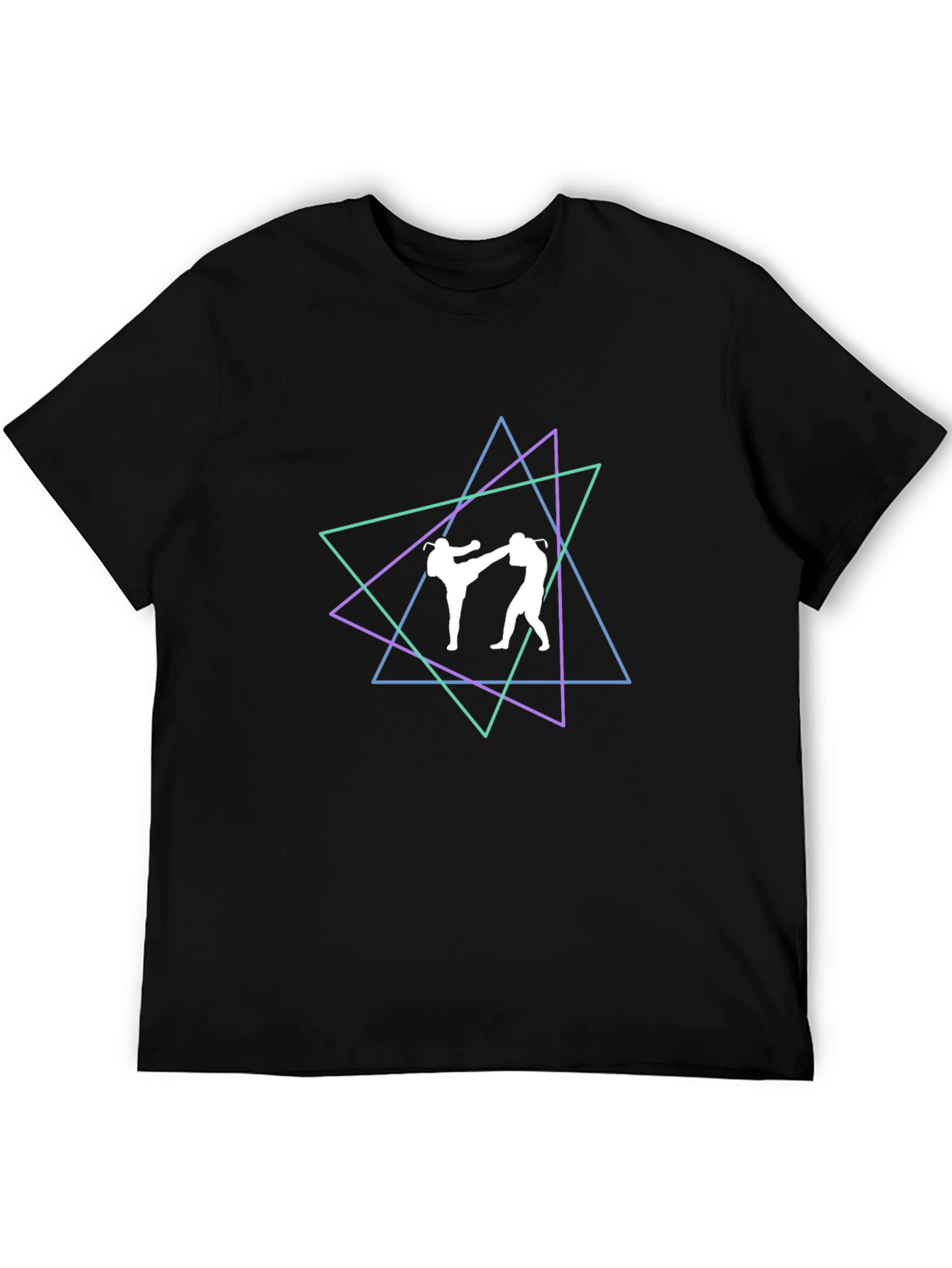 Geometric Martial Arts Graphic T-Shirt