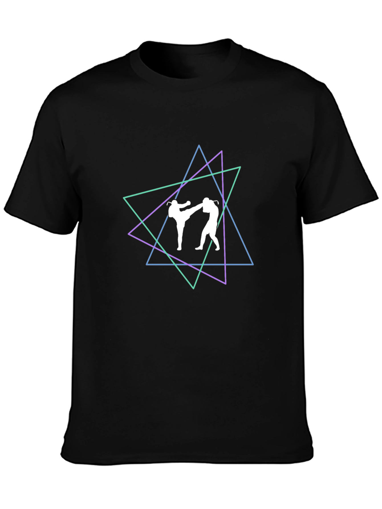 Geometric Martial Arts Graphic T-Shirt