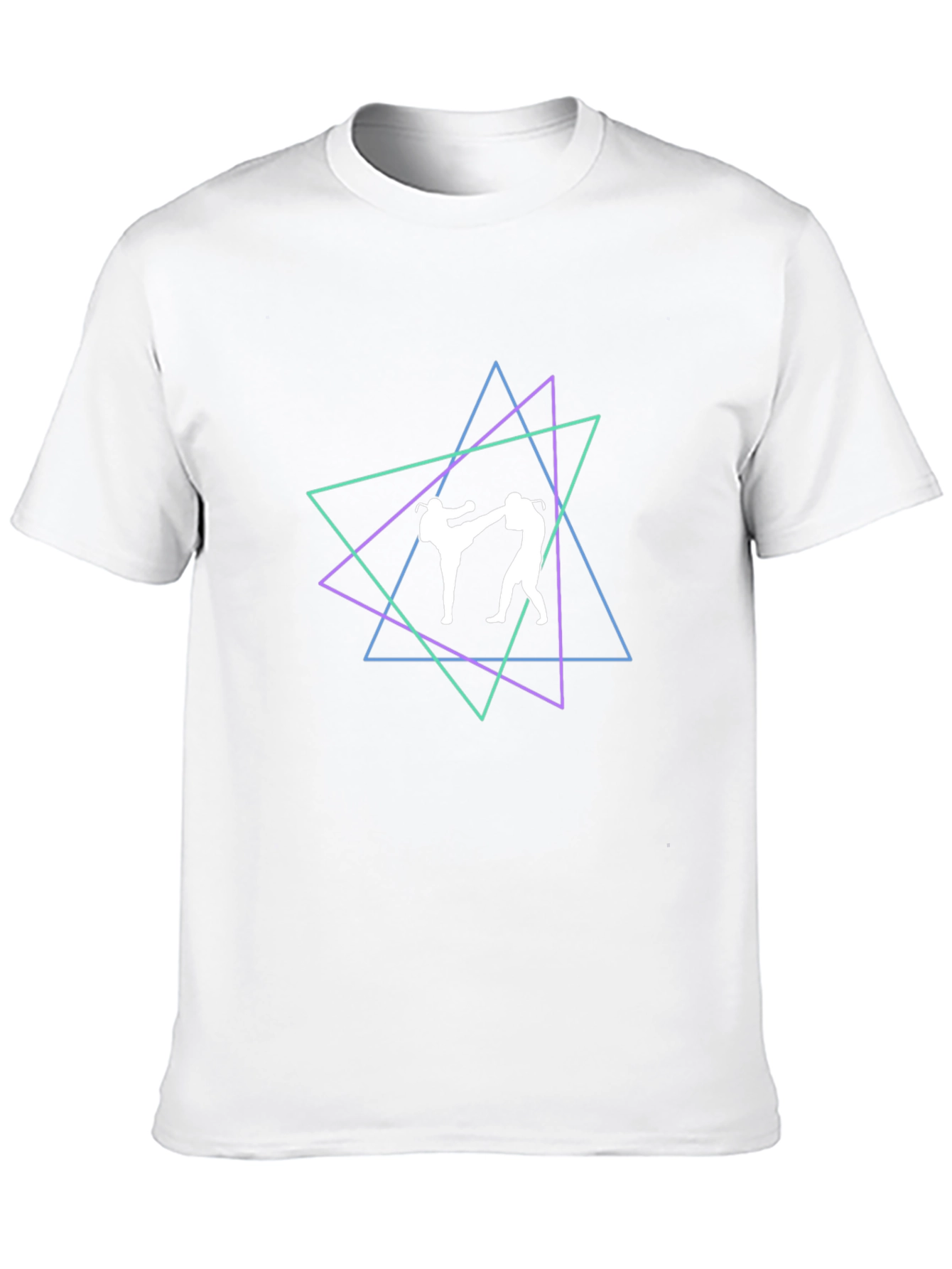 Geometric Martial Arts Graphic T-Shirt