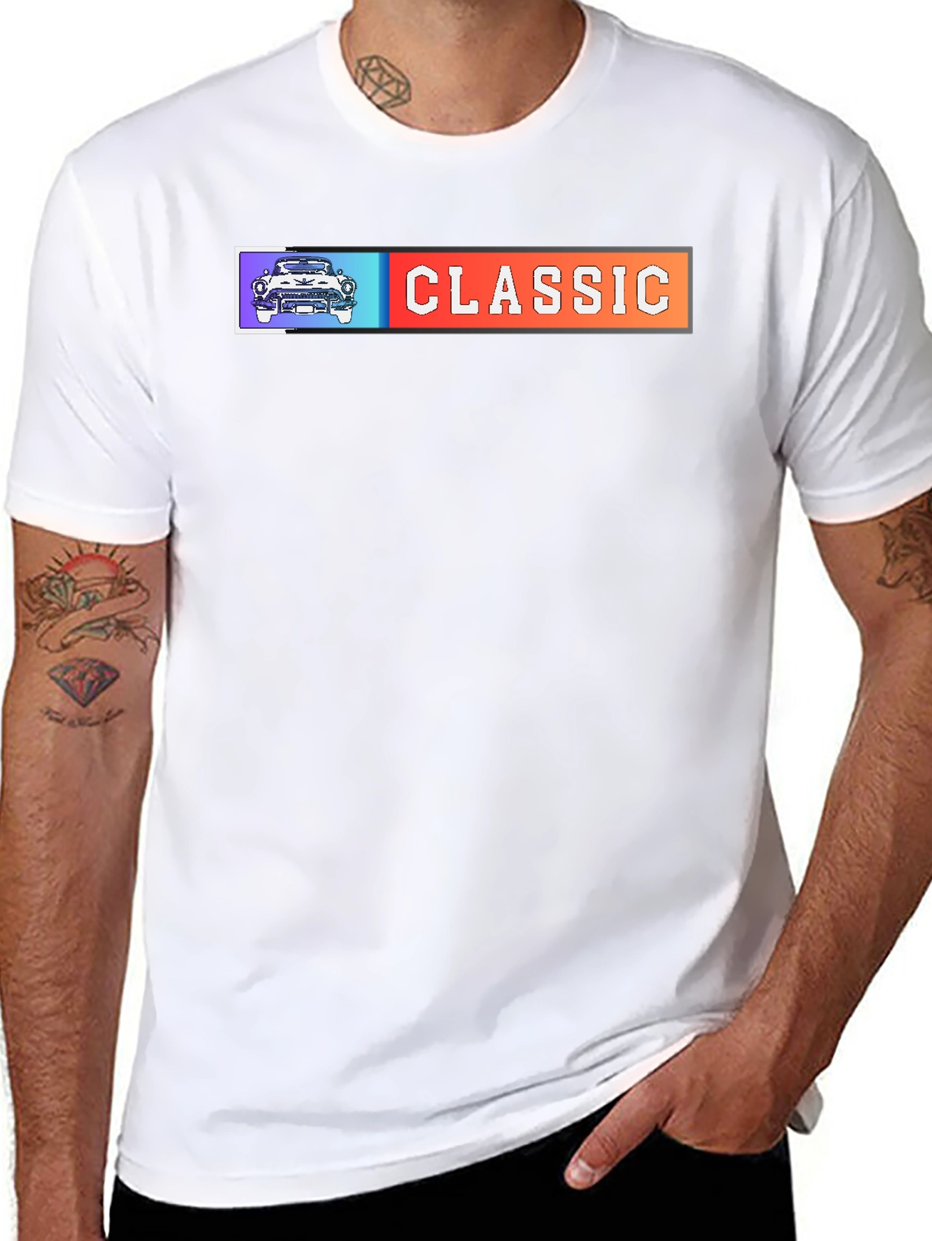 Classic Car Graphic Tee - Mens Black T-Shirt