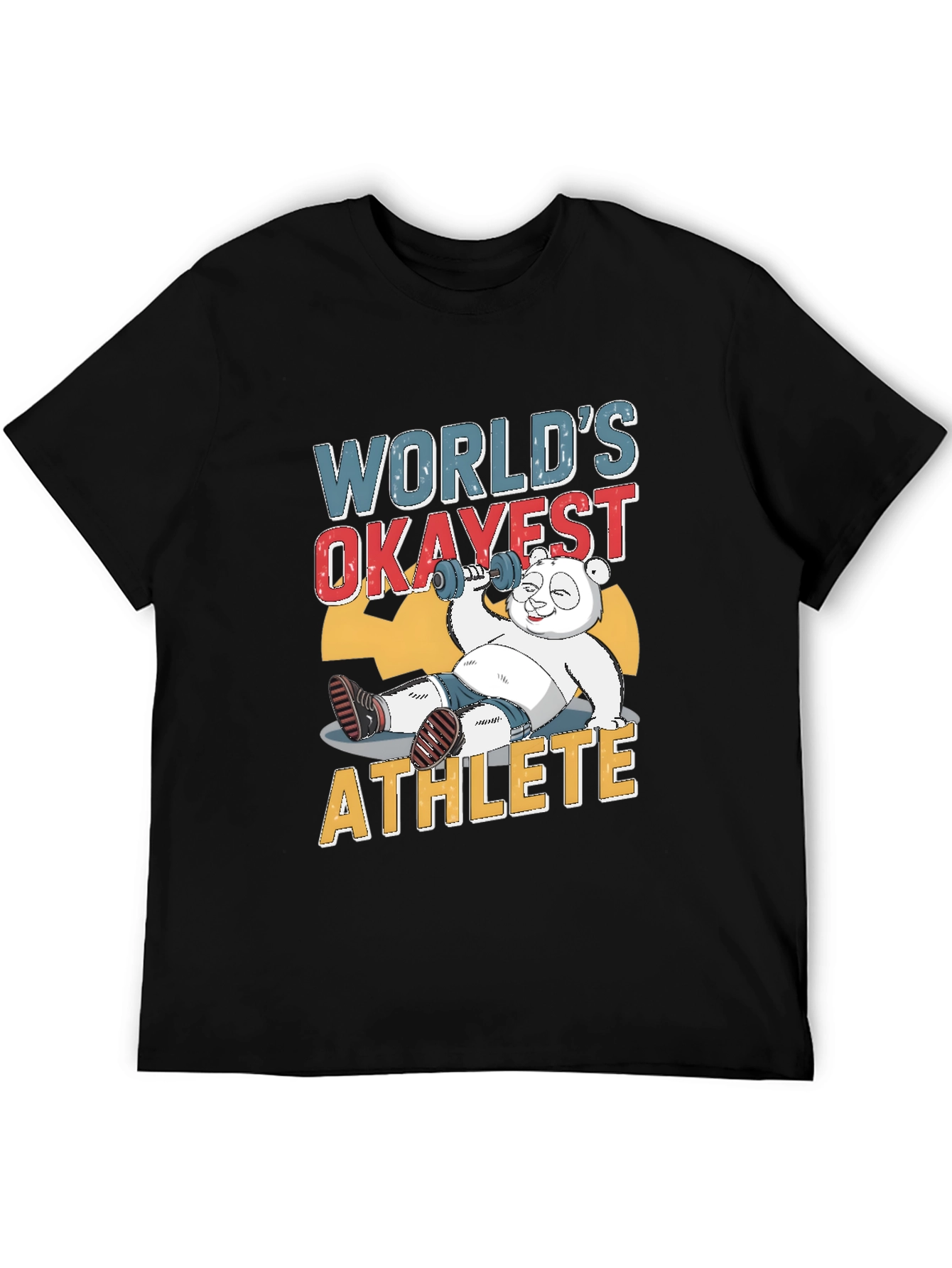 Worlds Okayest Athlete Panda T-Shirt