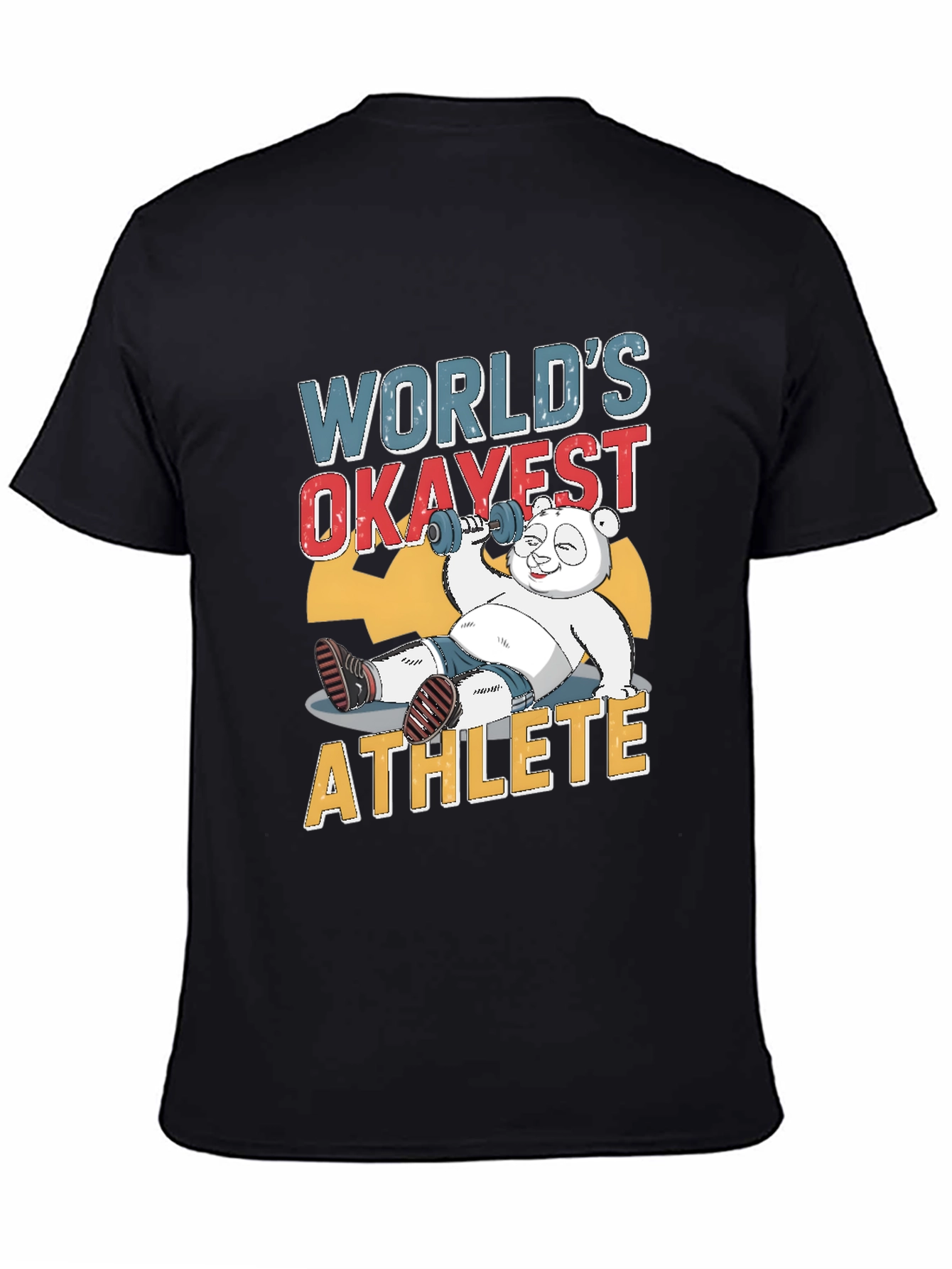 Worlds Okayest Athlete Panda T-Shirt