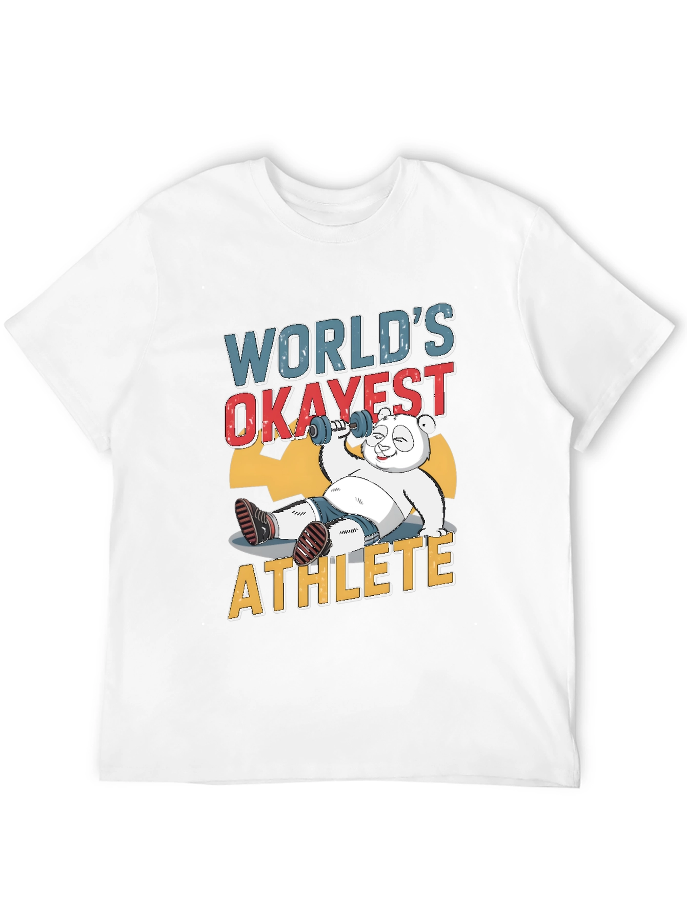 Worlds Okayest Athlete Panda T-Shirt
