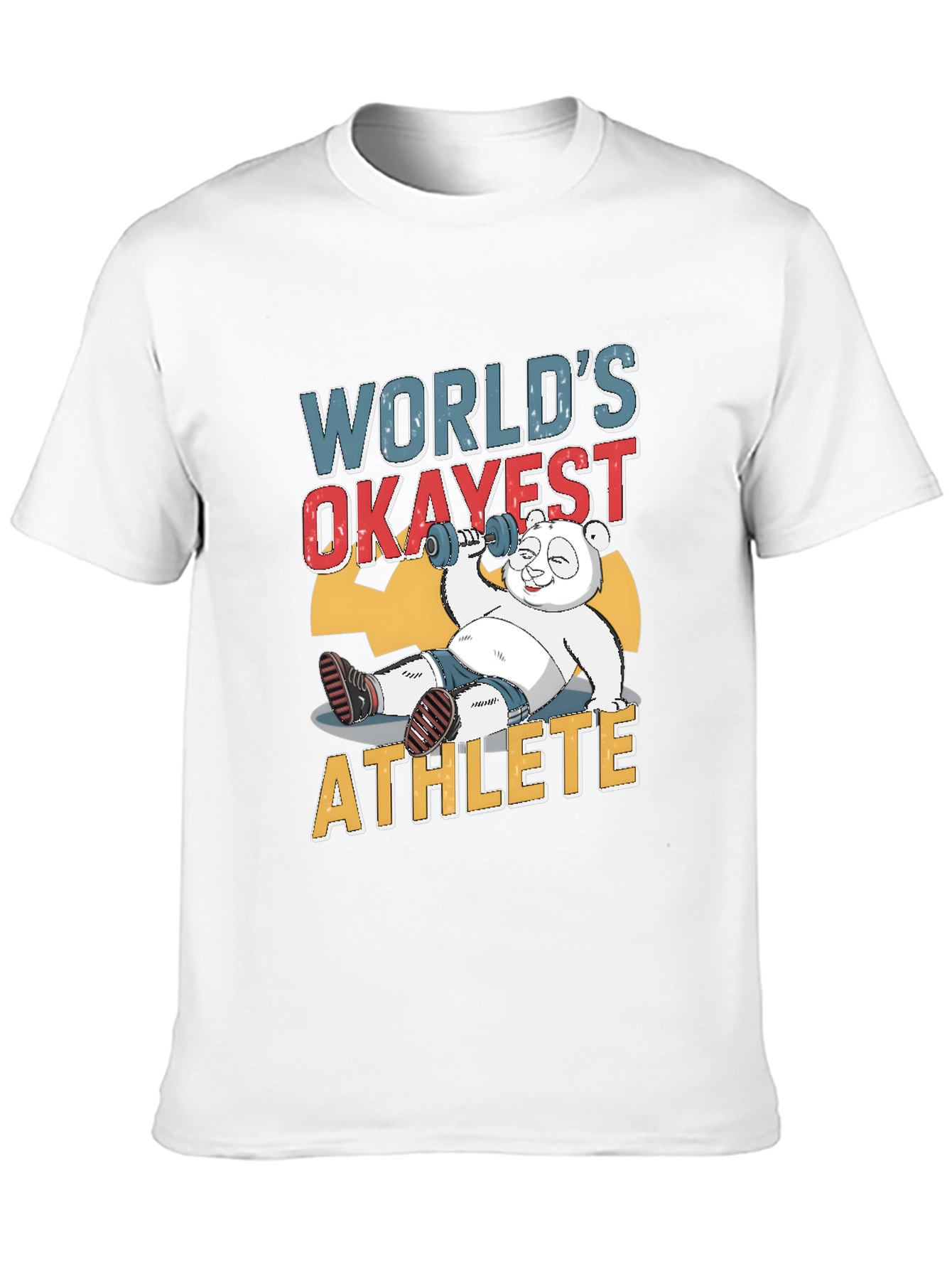 Worlds Okayest Athlete Panda T-Shirt