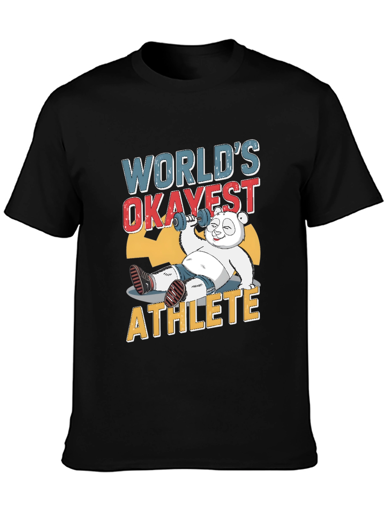 Worlds Okayest Athlete Panda T-Shirt