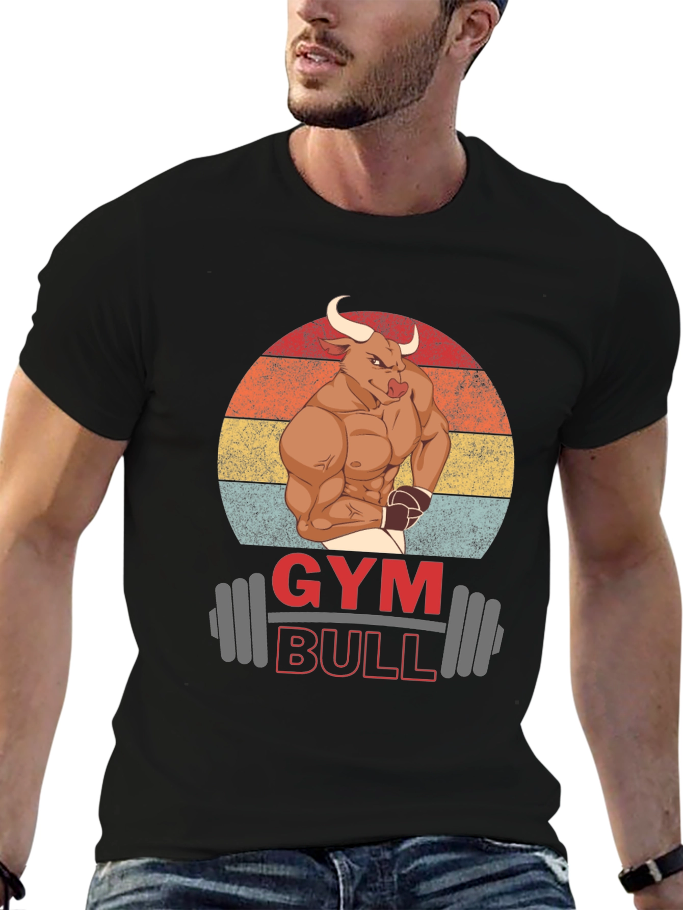 Gym Bull Graphic T-Shirt - Muscle & Fitness Tee
