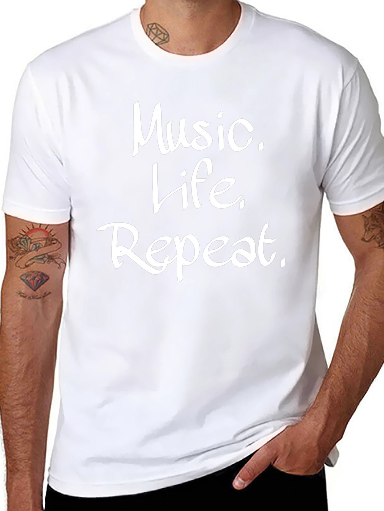 Music Life Repeat Graphic Tee