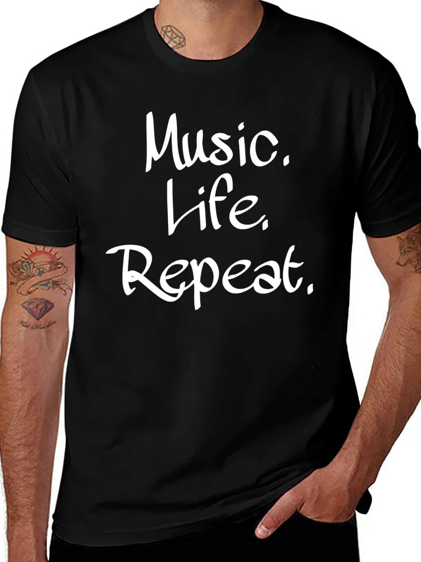 Music Life Repeat Graphic Tee