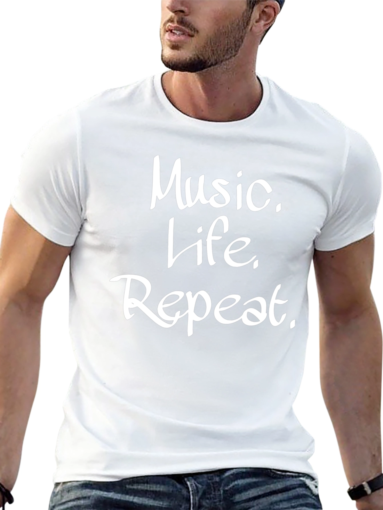 Music Life Repeat Graphic Tee